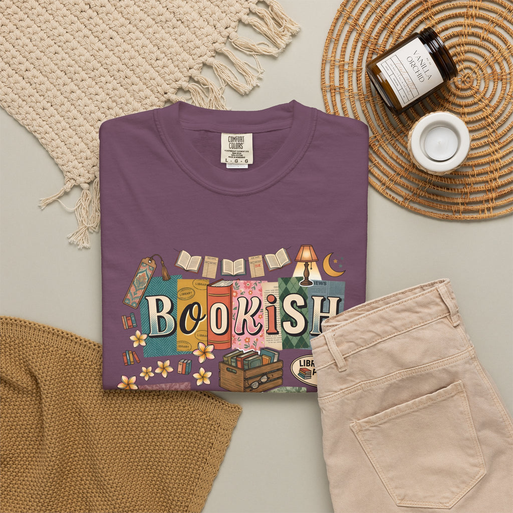 Bookish Babe T-Shirt — Cute Vintage Reading Graphic Tee for Book Lovers