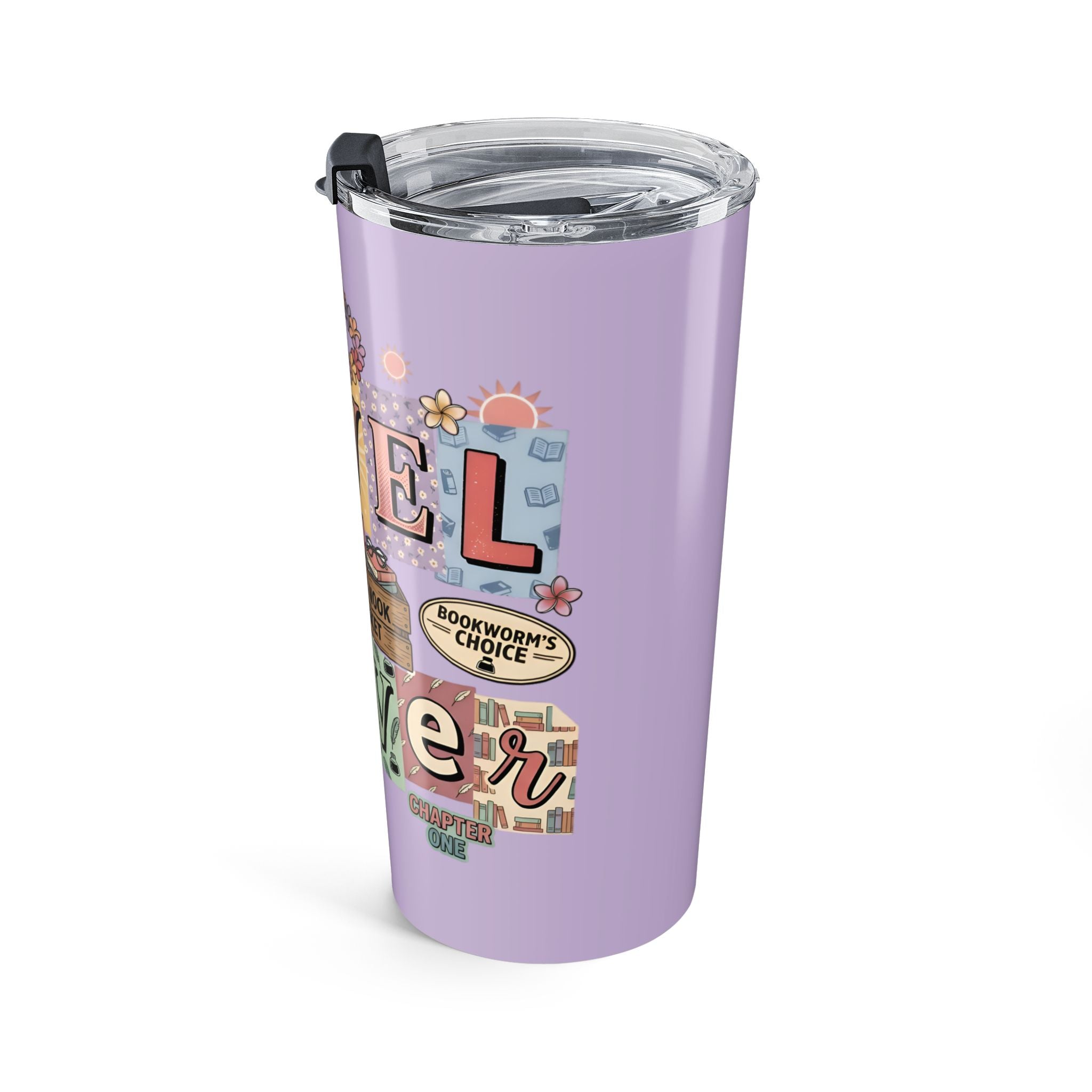 20oz Lavender 'Novel Love' Book Lover Tumbler