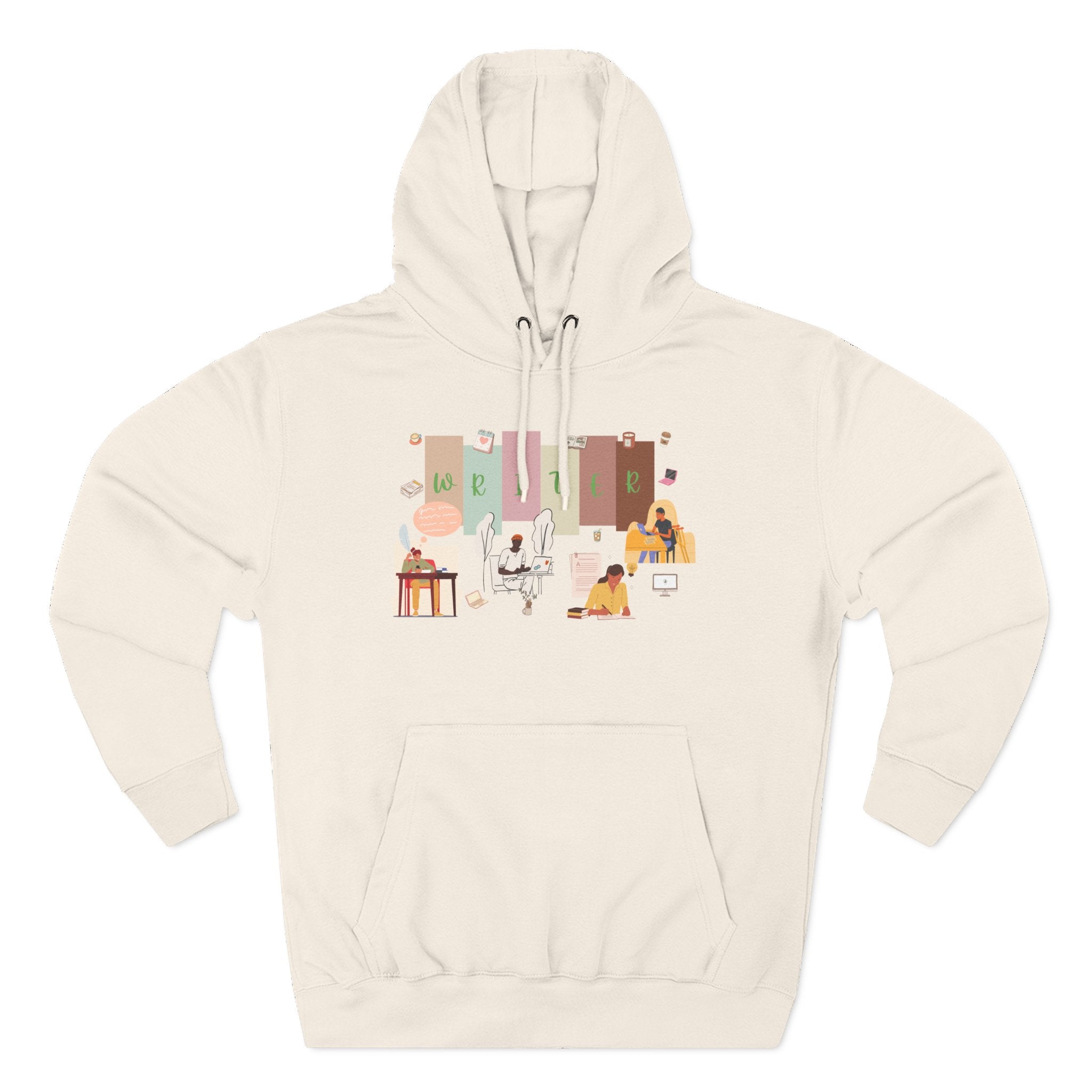 Writer Hoodie — Cozy Typewriter & Notebook Literary Sweatshirt