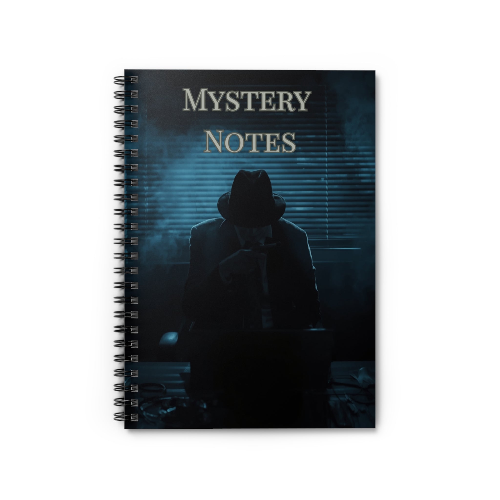 Mystery Notes Spiral Notebook — Noir Detective Ruled Journal for Writers & Sleuths