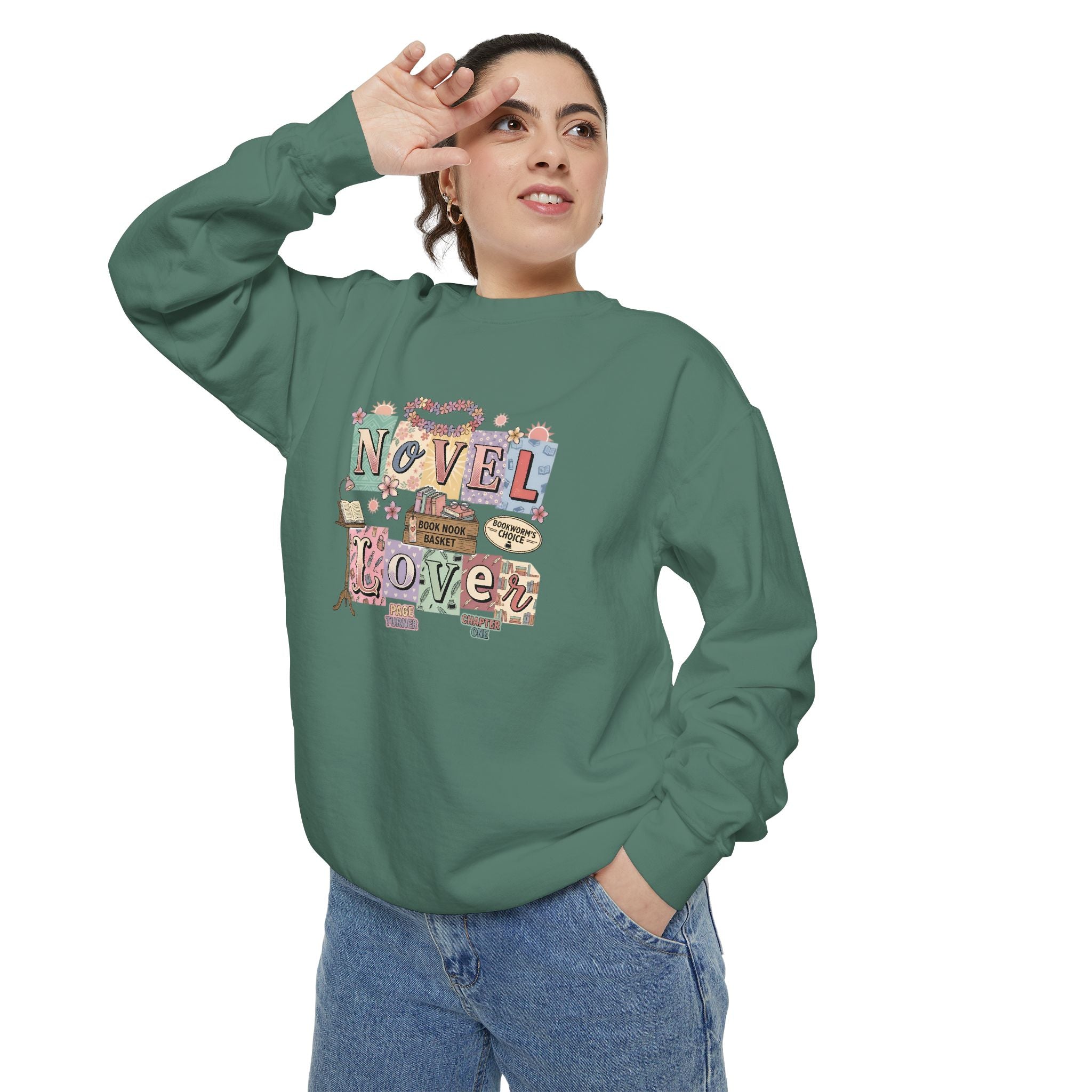 Novel Lover Sweatshirt — Cozy Bookish Graphic Pullover