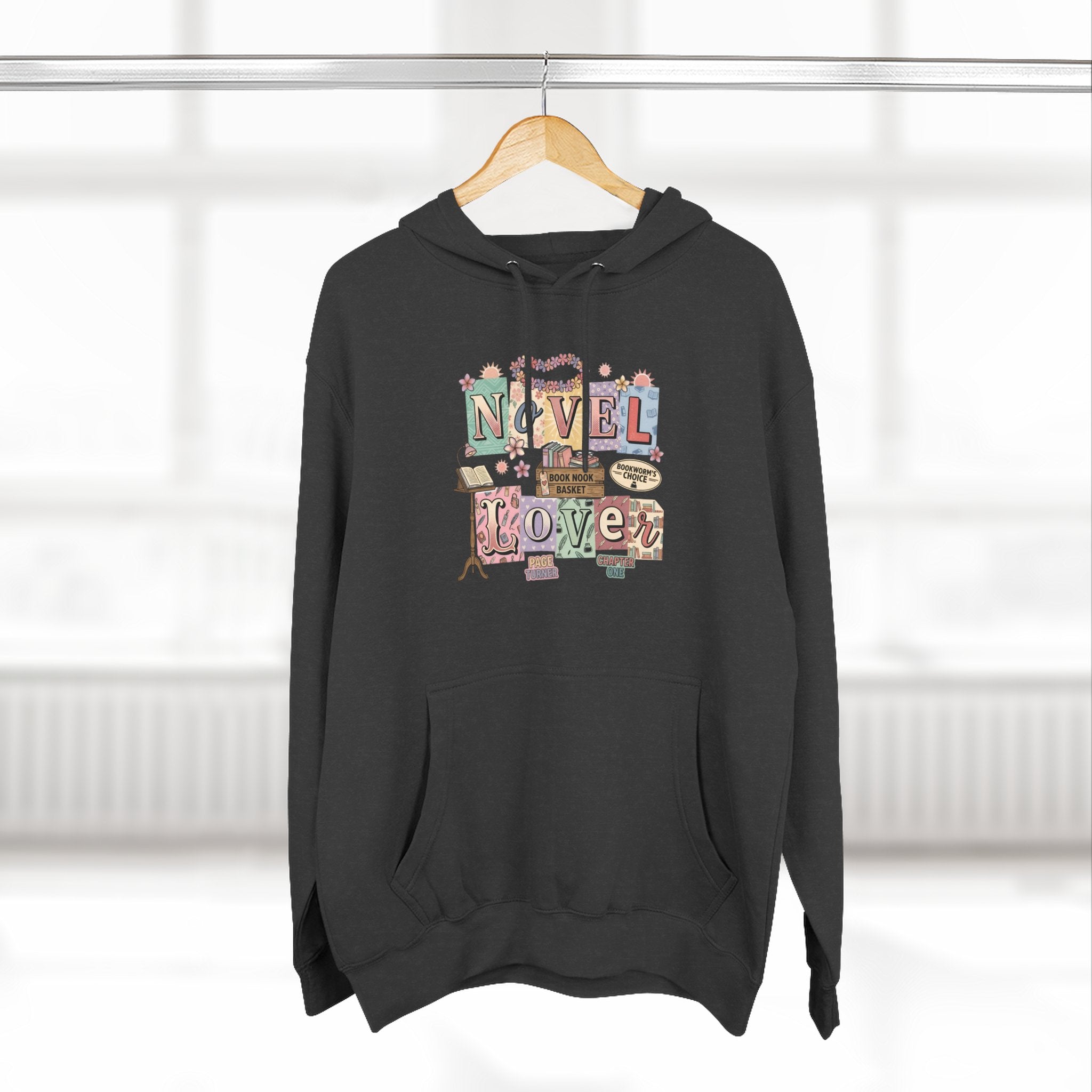 Novel Lover Hoodie — Cozy Literary Graphic Pullover