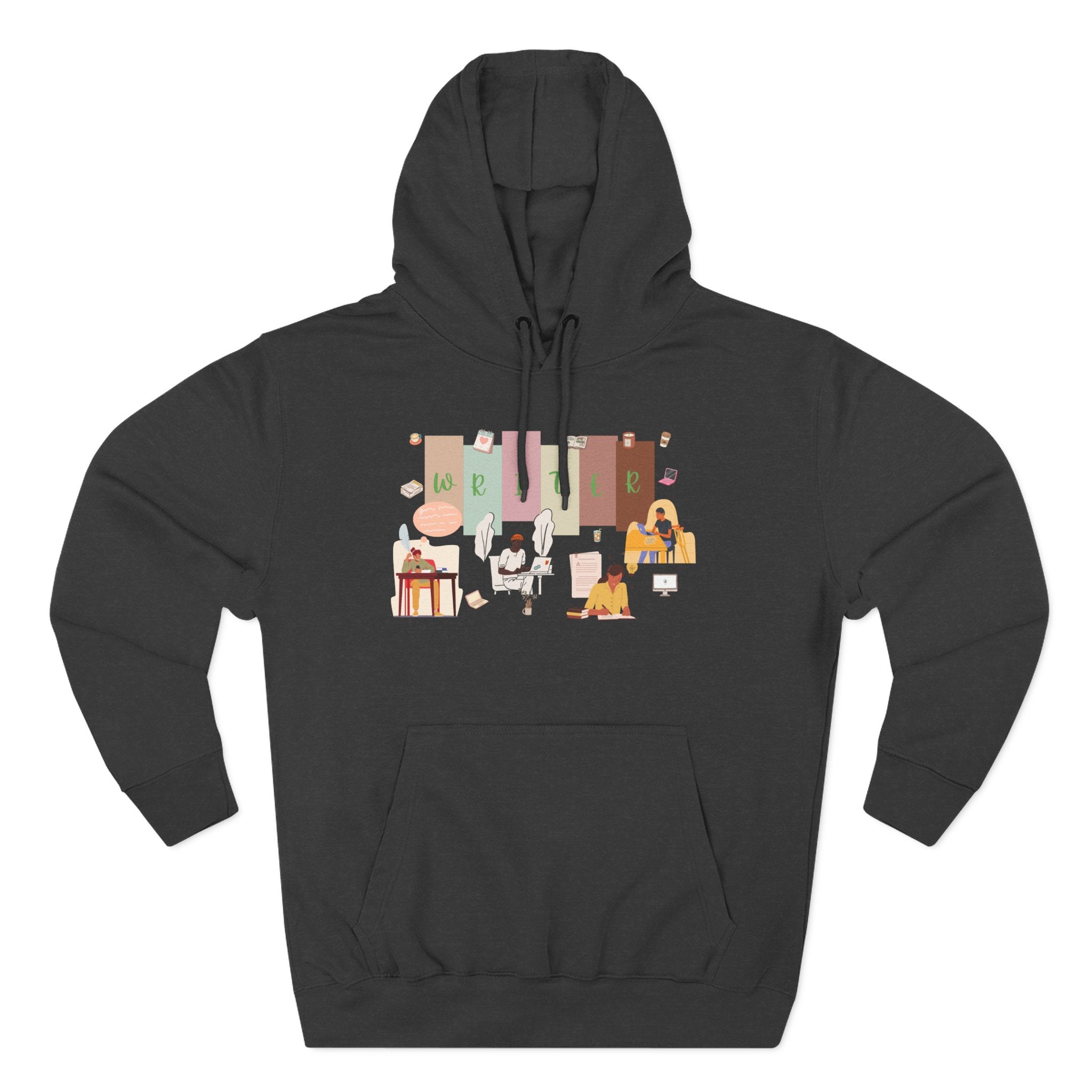 Writer Hoodie — Cozy Typewriter & Notebook Literary Sweatshirt