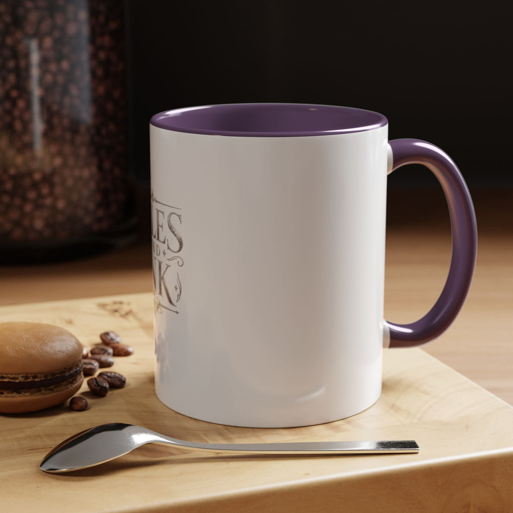 Tales & Ink Accent Coffee Mug — Literary Script 11/15oz
