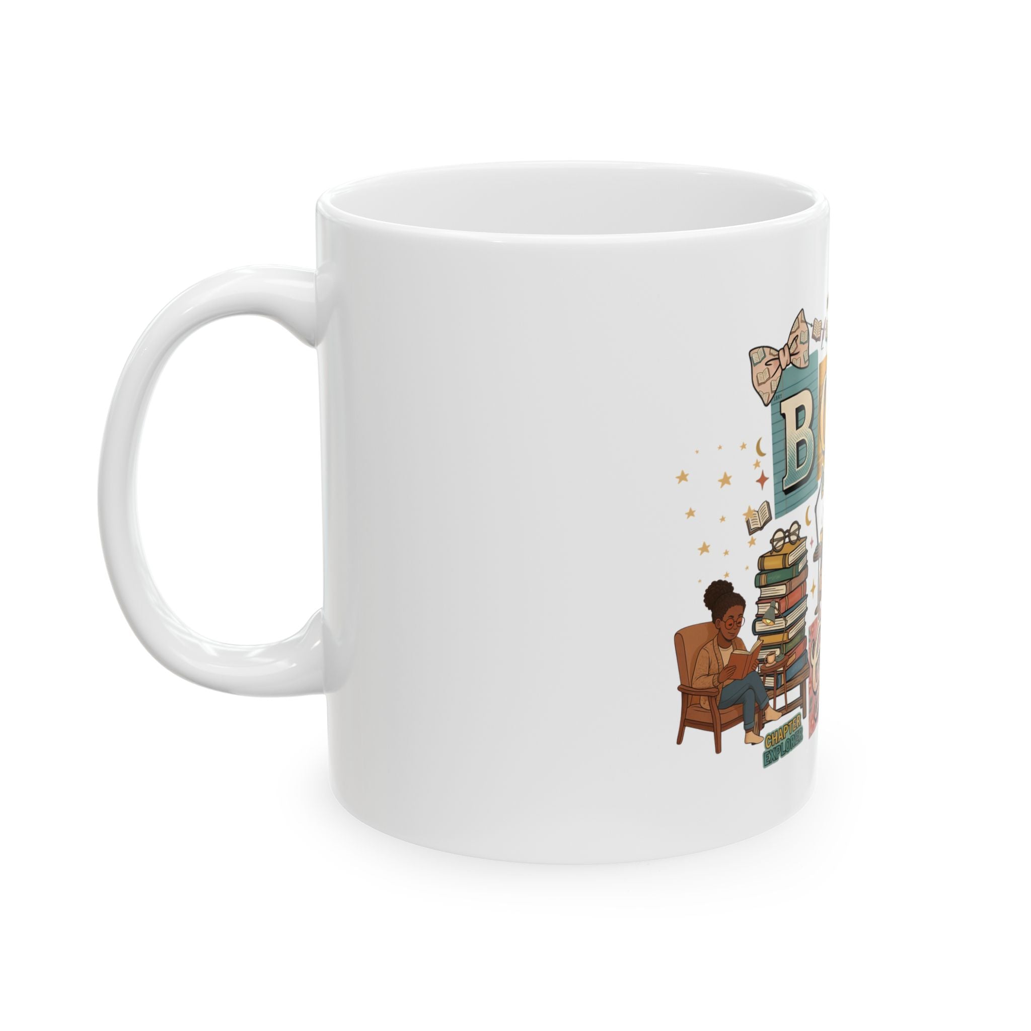 Book Girl Ceramic Mug – Cozy Reading Coffee Cup (11oz, 15oz)