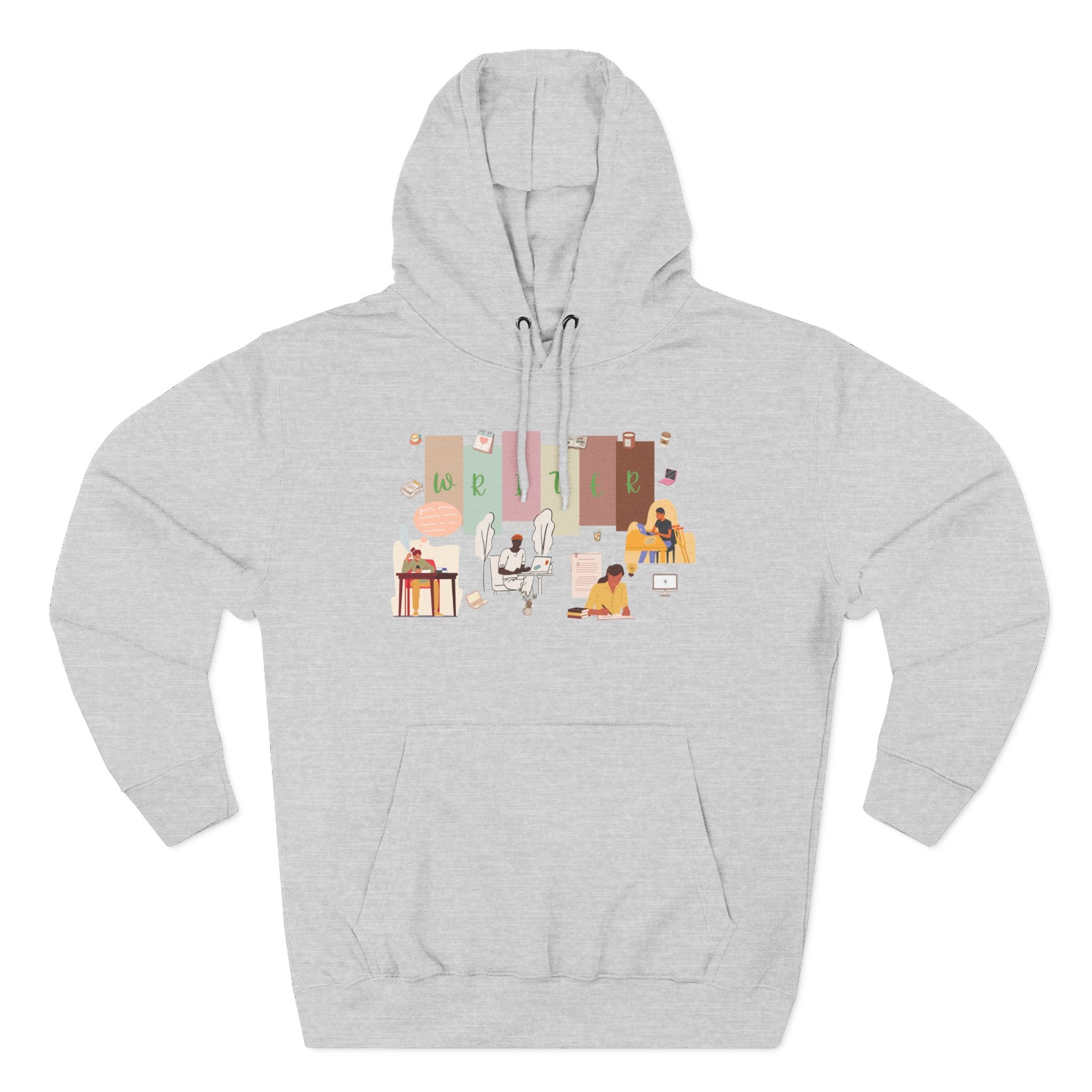 Writer Hoodie — Cozy Typewriter & Notebook Literary Sweatshirt