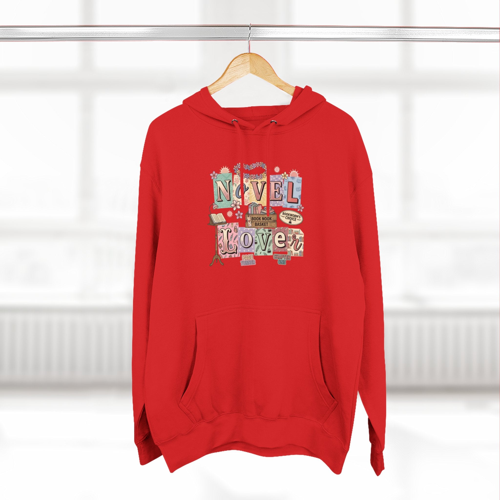 Novel Lover Hoodie — Cozy Literary Graphic Pullover