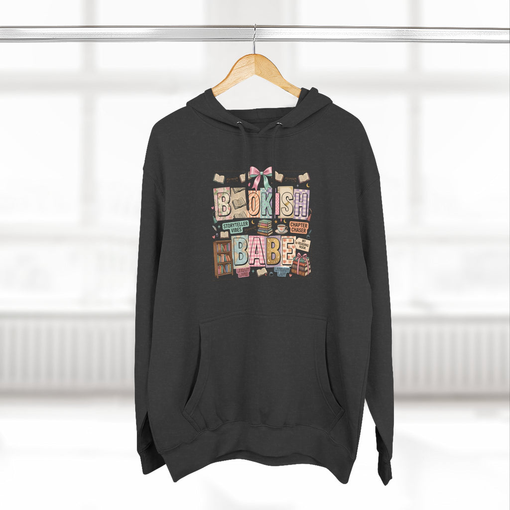 Bookish Babe Hoodie — Bohemian Vintage Collage Graphic Fleece Pullover