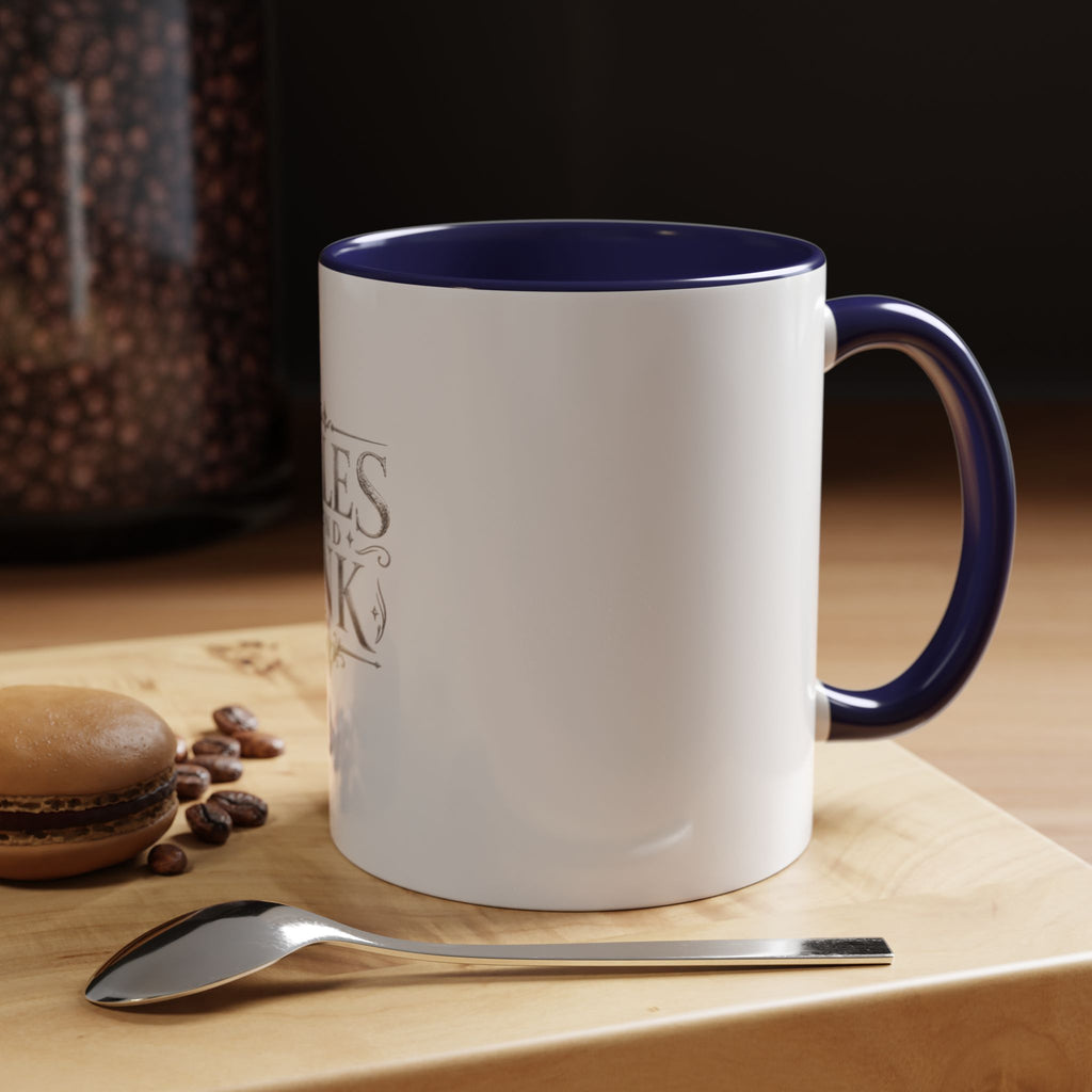 Tales & Ink Accent Coffee Mug — Literary Script 11/15oz