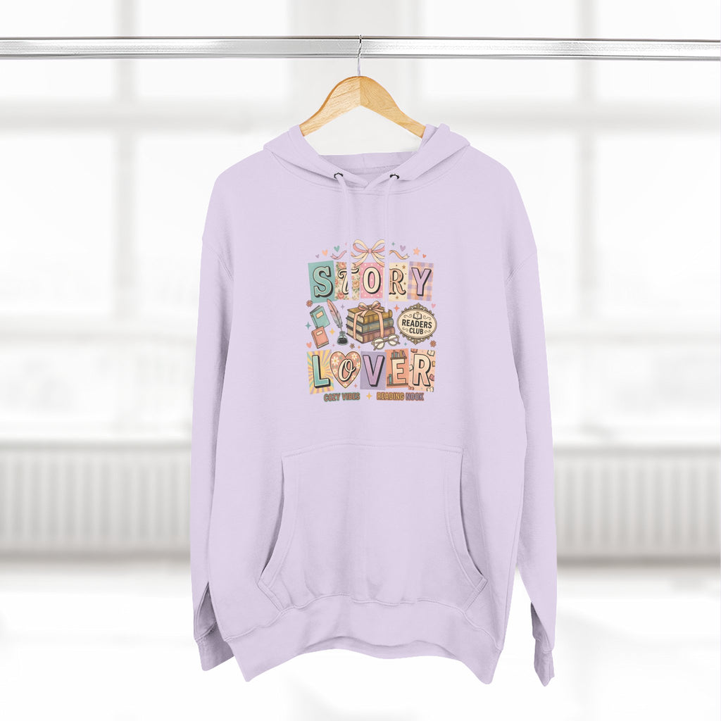 Story Lover Hoodie — Vintage Book Lover Graphic Pullover