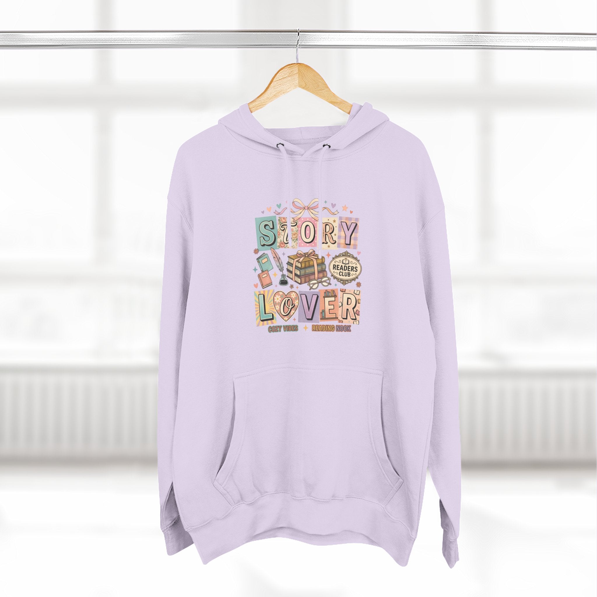 Story Lover Hoodie — Vintage Book Lover Graphic Pullover