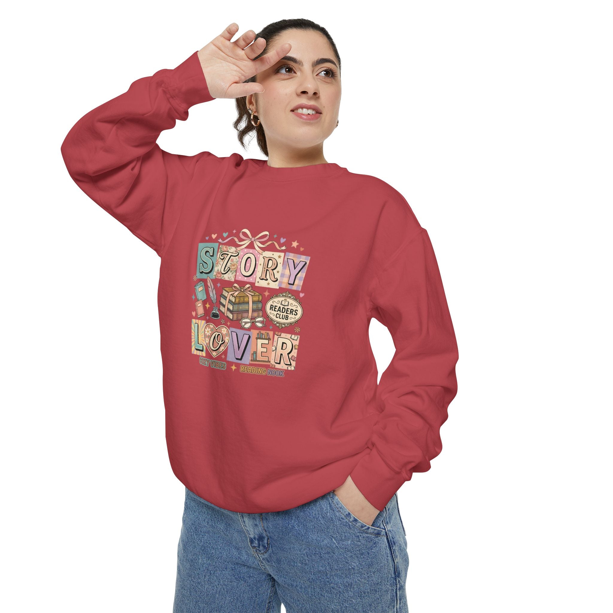 Story Lover Sweatshirt — Vintage Bookish Graphic Pullover for Readers