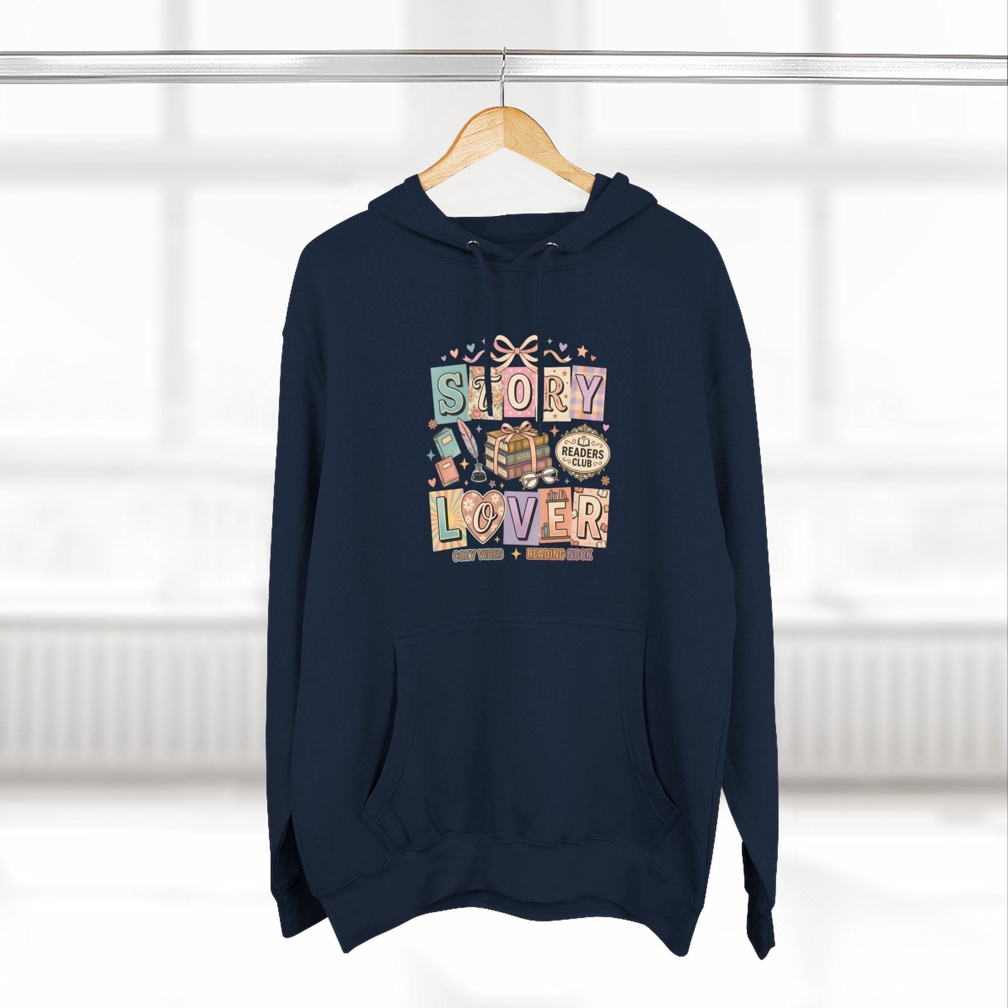 Story Lover Hoodie — Vintage Book Lover Graphic Pullover
