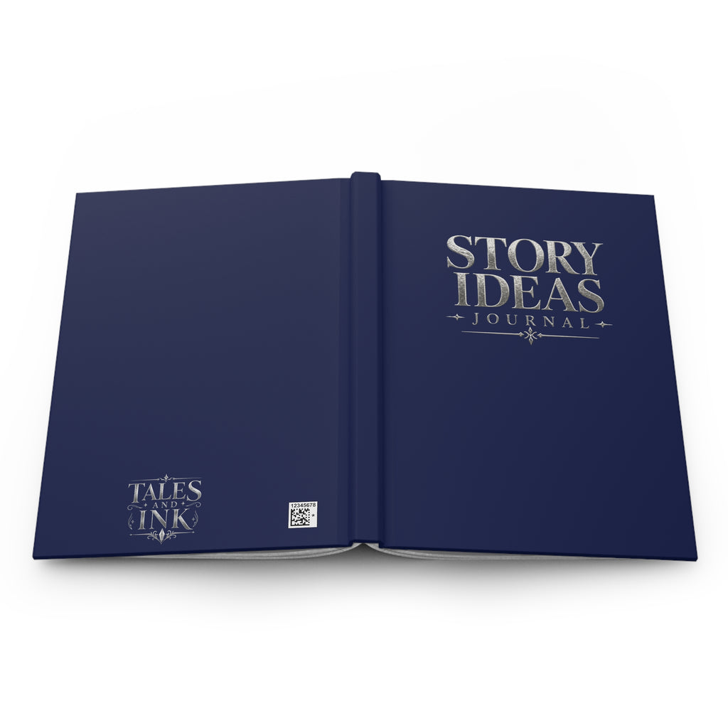 Story Ideas Hardcover Journal — Writer’s Notebook with Quill & Candle Illustration