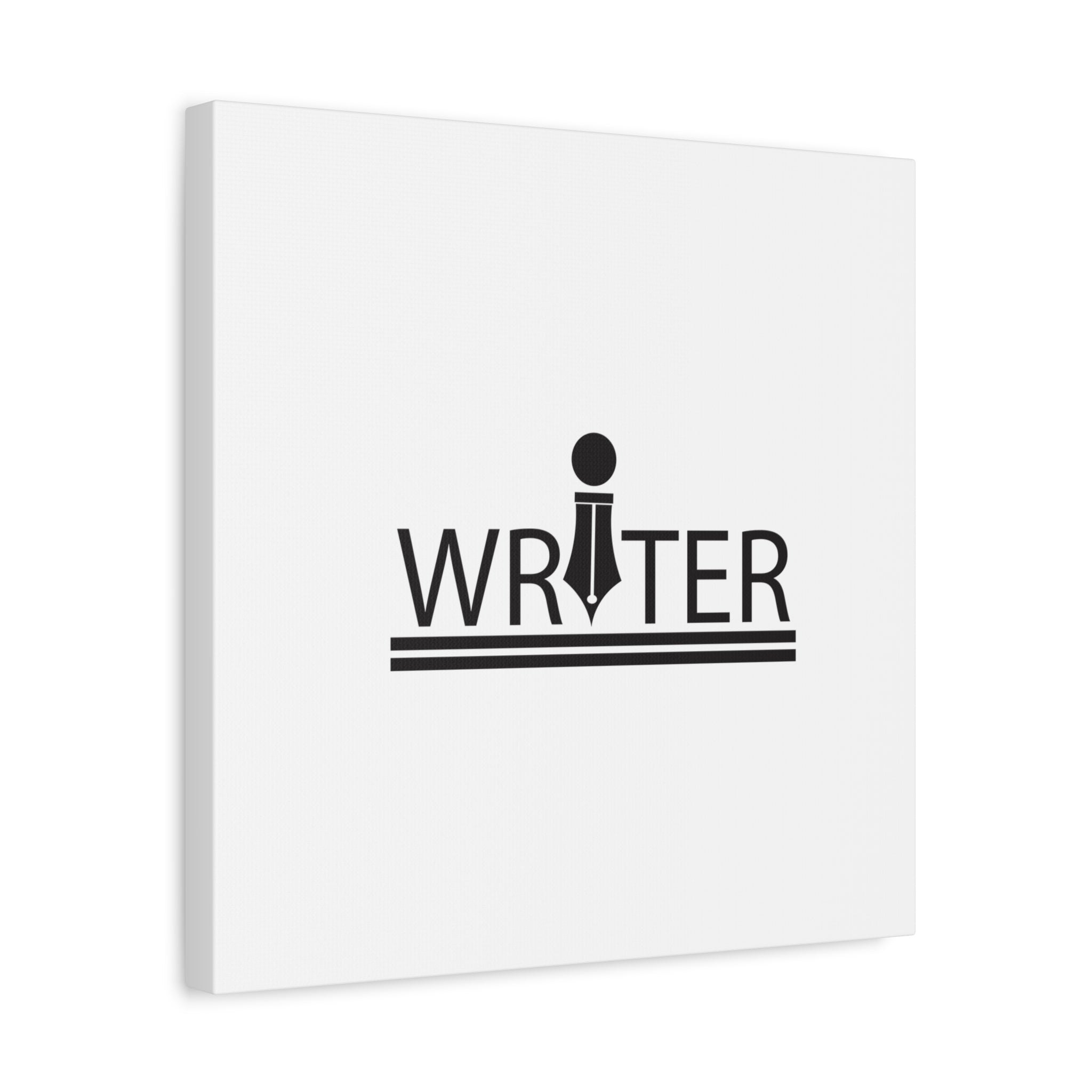 Writer Pen Logo Matte Canvas Wall Art — Stretched 1.25"