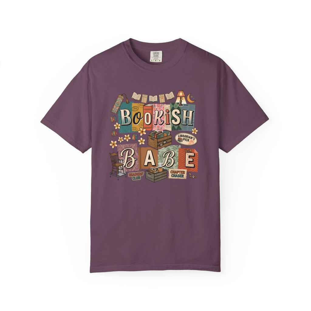 Bookish Babe T-Shirt — Cute Vintage Reading Graphic Tee for Book Lovers