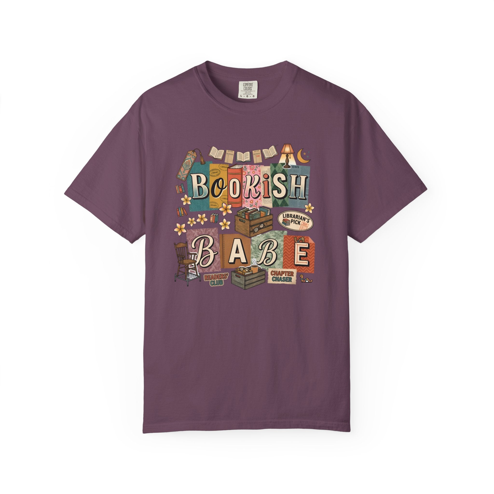 Bookish Babe T-Shirt — Cute Vintage Reading Graphic Tee for Book Lovers