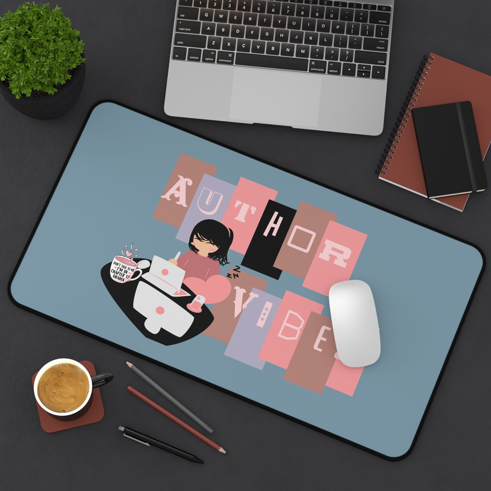 Author Vibes Desk Mat — Writer’s Inspirational Mouse Pad & Workspace Mat