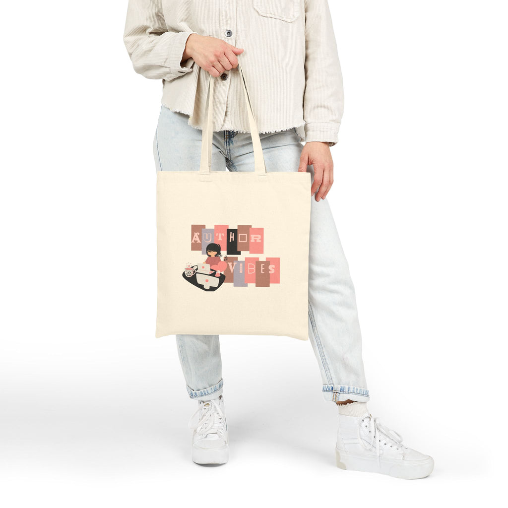 Tote Bag — "Author Vibes" Retro Writer Canvas Tote