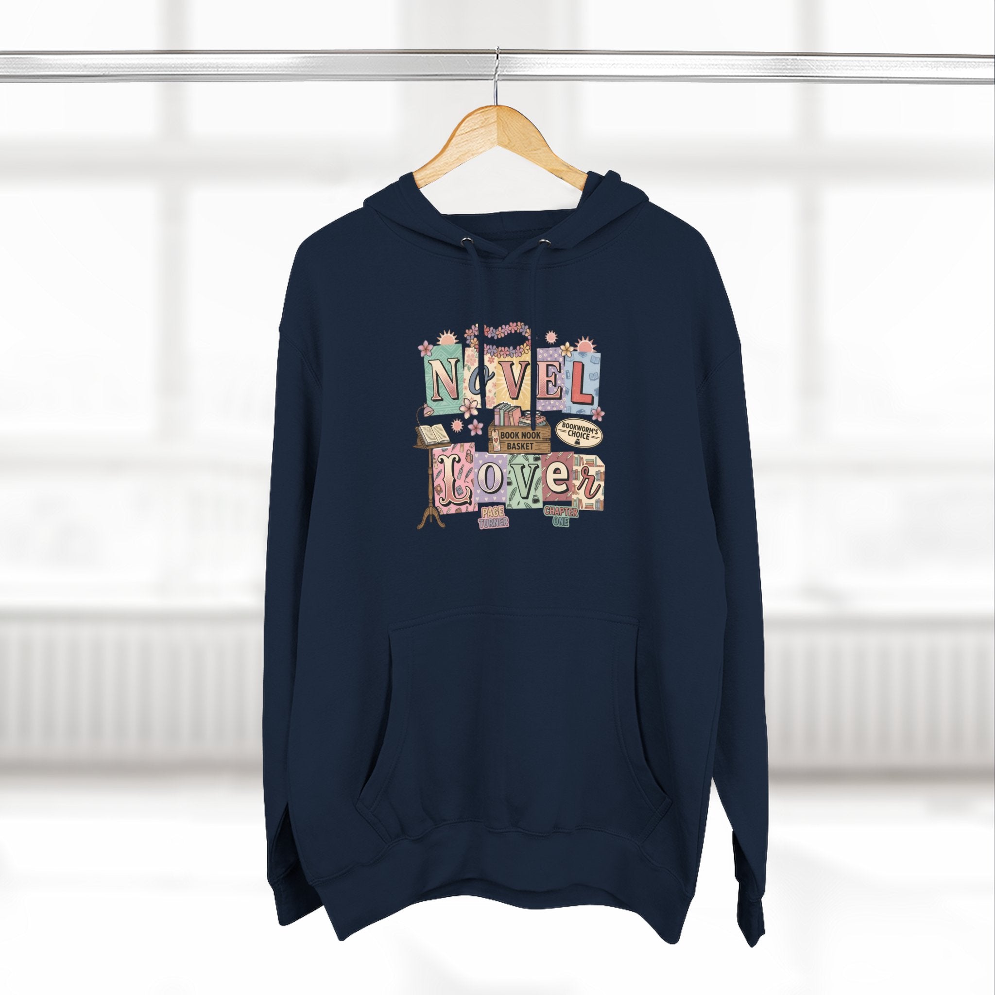 Novel Lover Hoodie — Cozy Literary Graphic Pullover