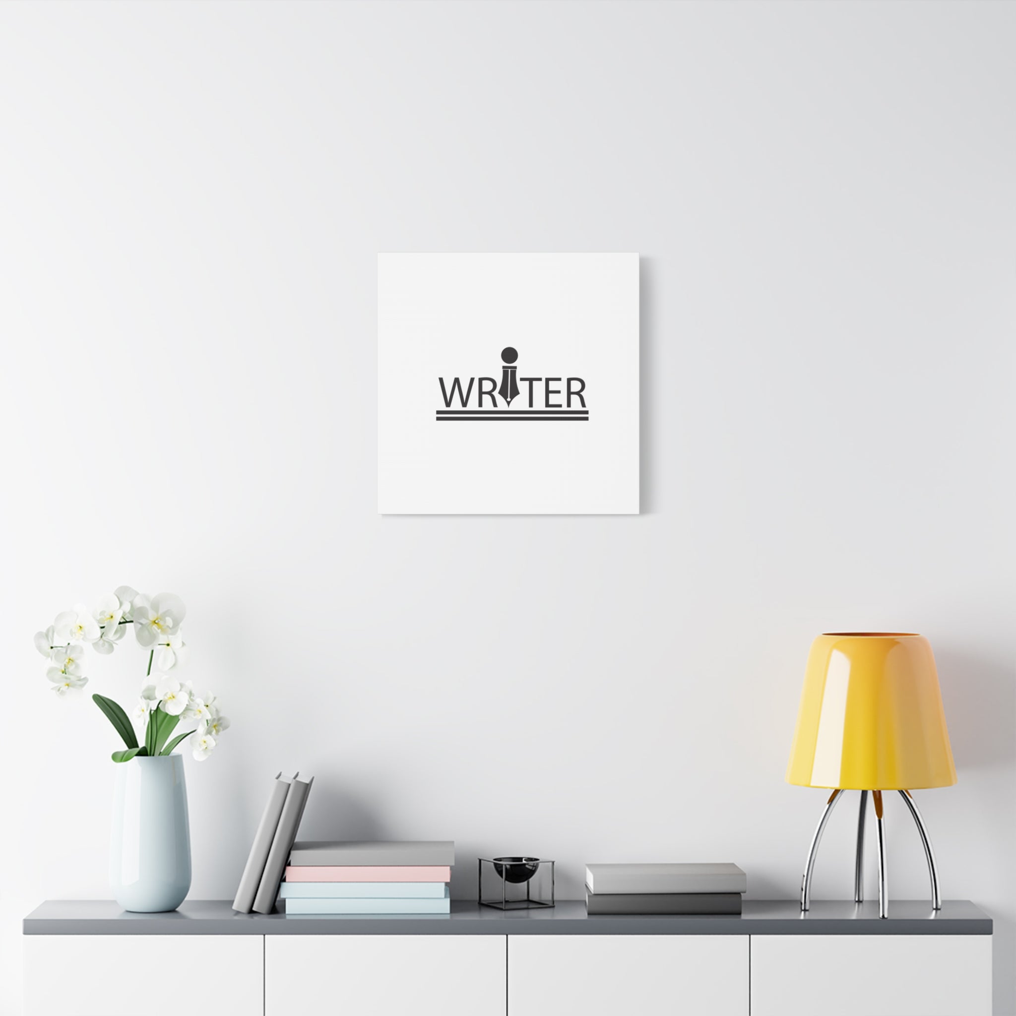 Writer Pen Logo Matte Canvas Wall Art — Stretched 1.25"