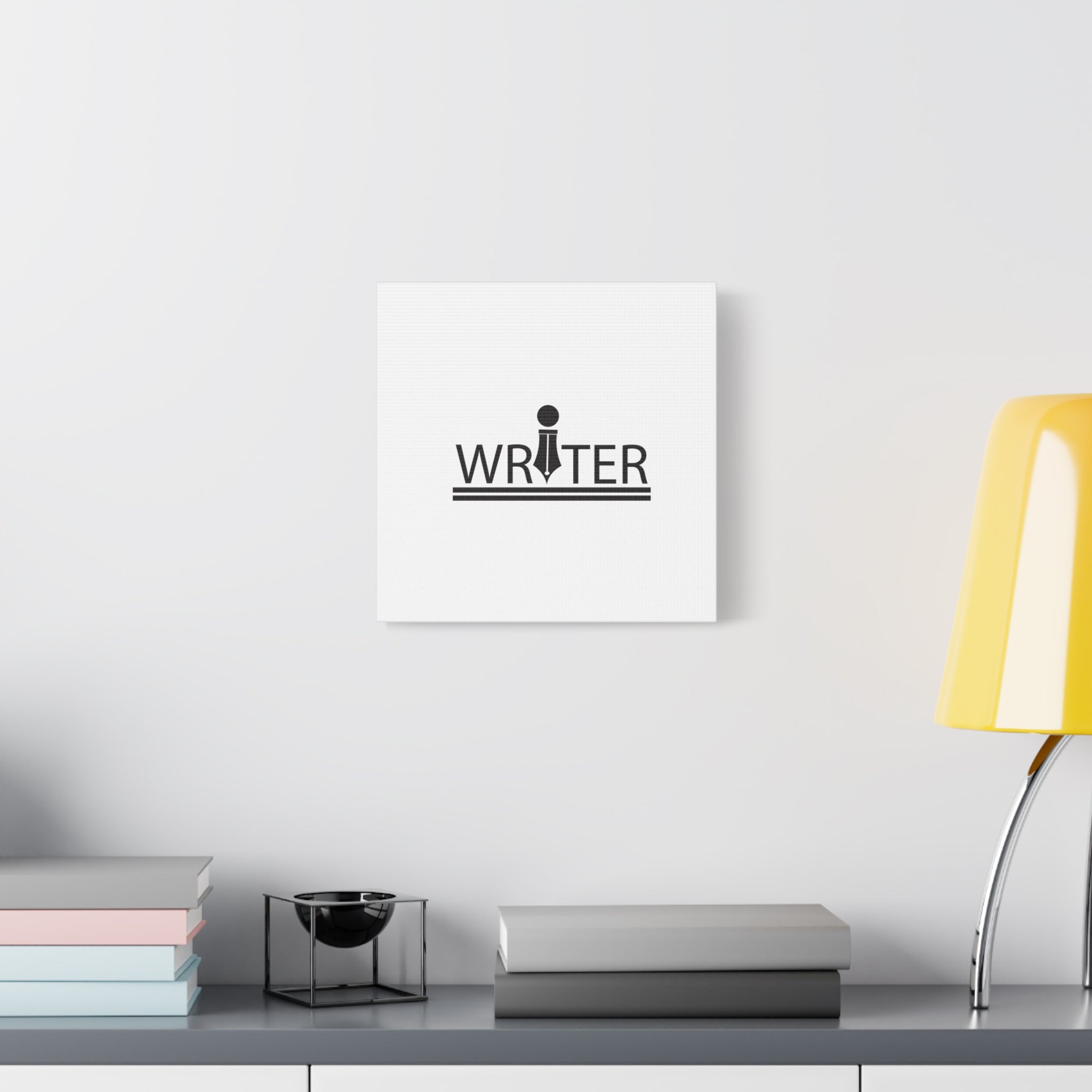 Writer Pen Logo Matte Canvas Wall Art — Stretched 1.25"