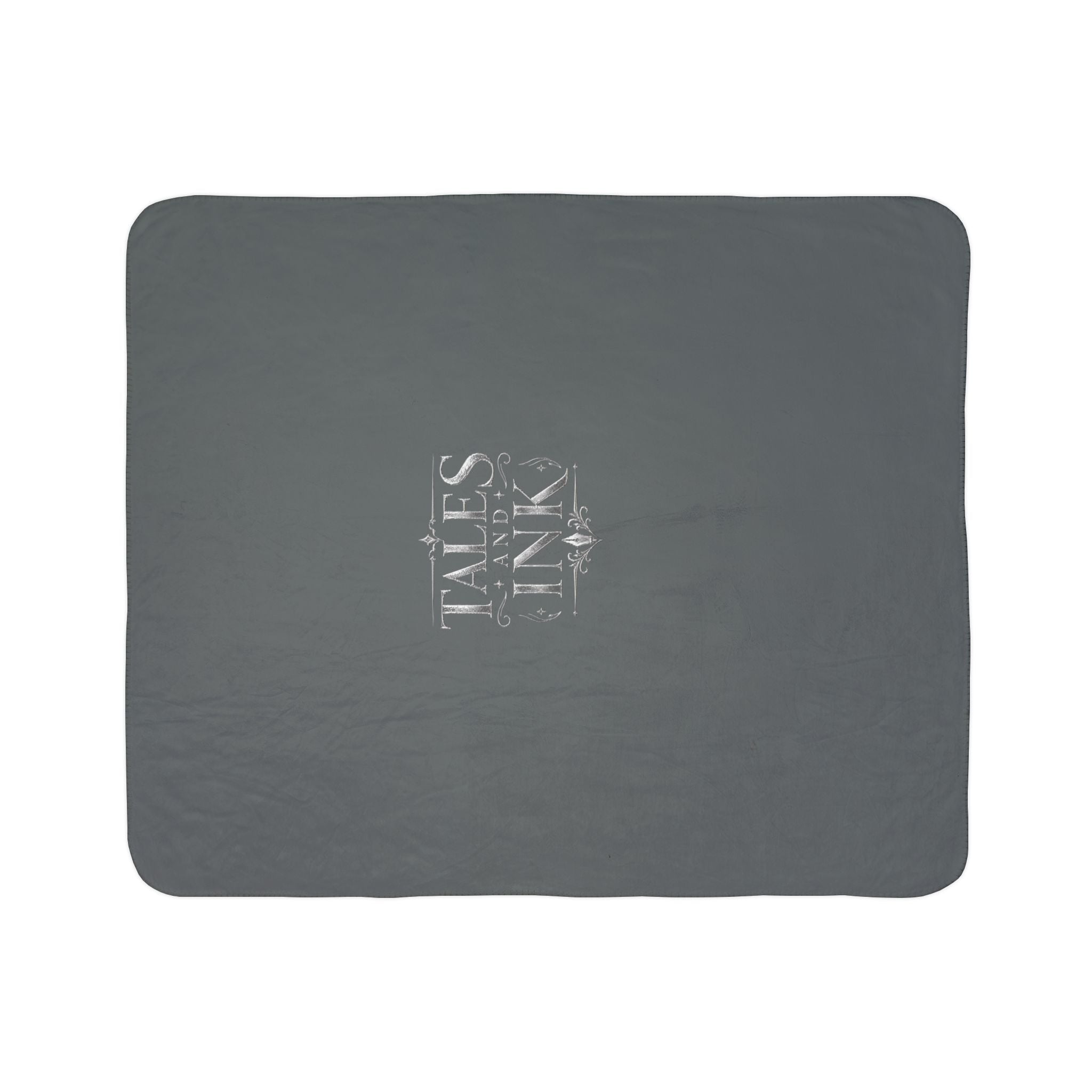 Sherpa Blanket — 'Tales & Ink' Cozy Fleece Throw