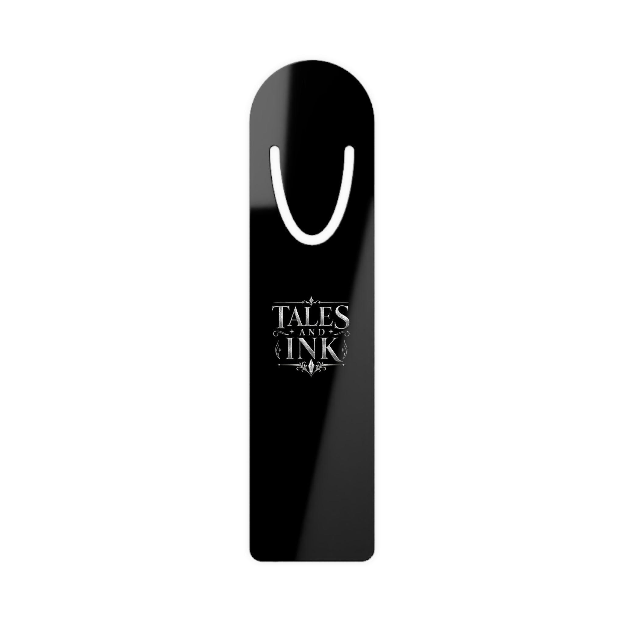 Silver Metal Bookmark — "Tales & Ink" For Readers, Writers, Dreamers