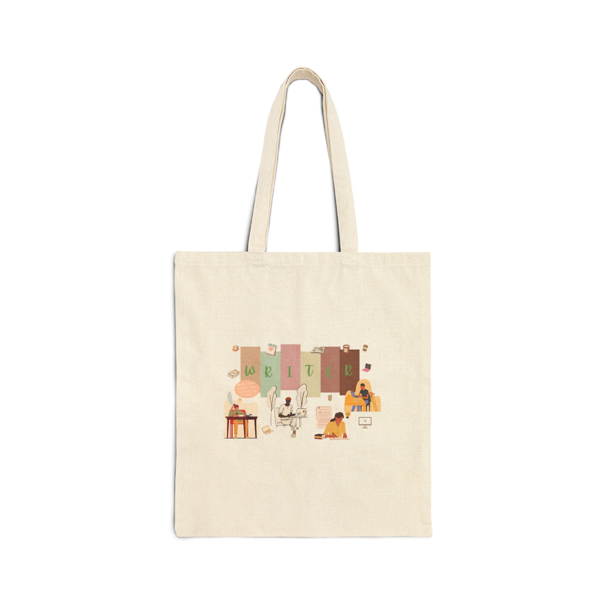 Writer At Work Tote Bag — Cotton Canvas