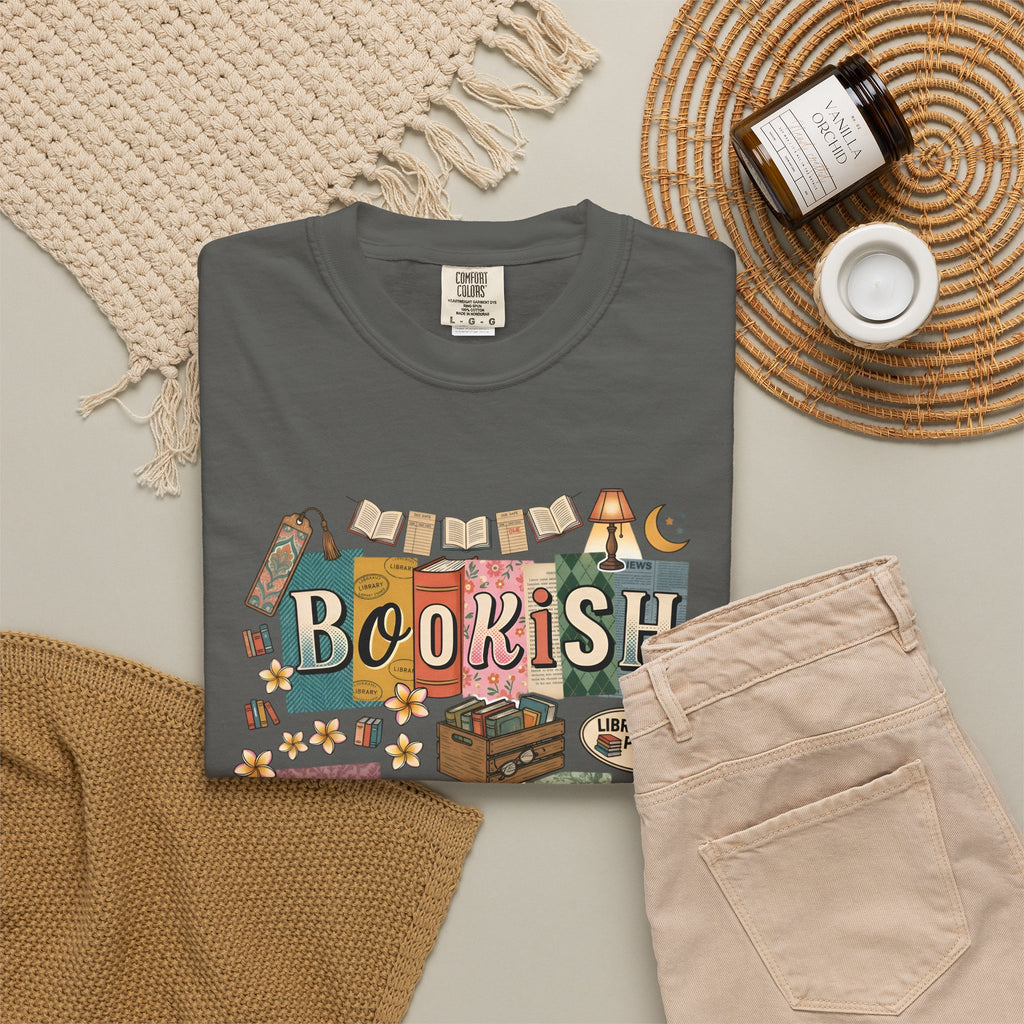 Bookish Babe T-Shirt — Cute Vintage Reading Graphic Tee for Book Lovers
