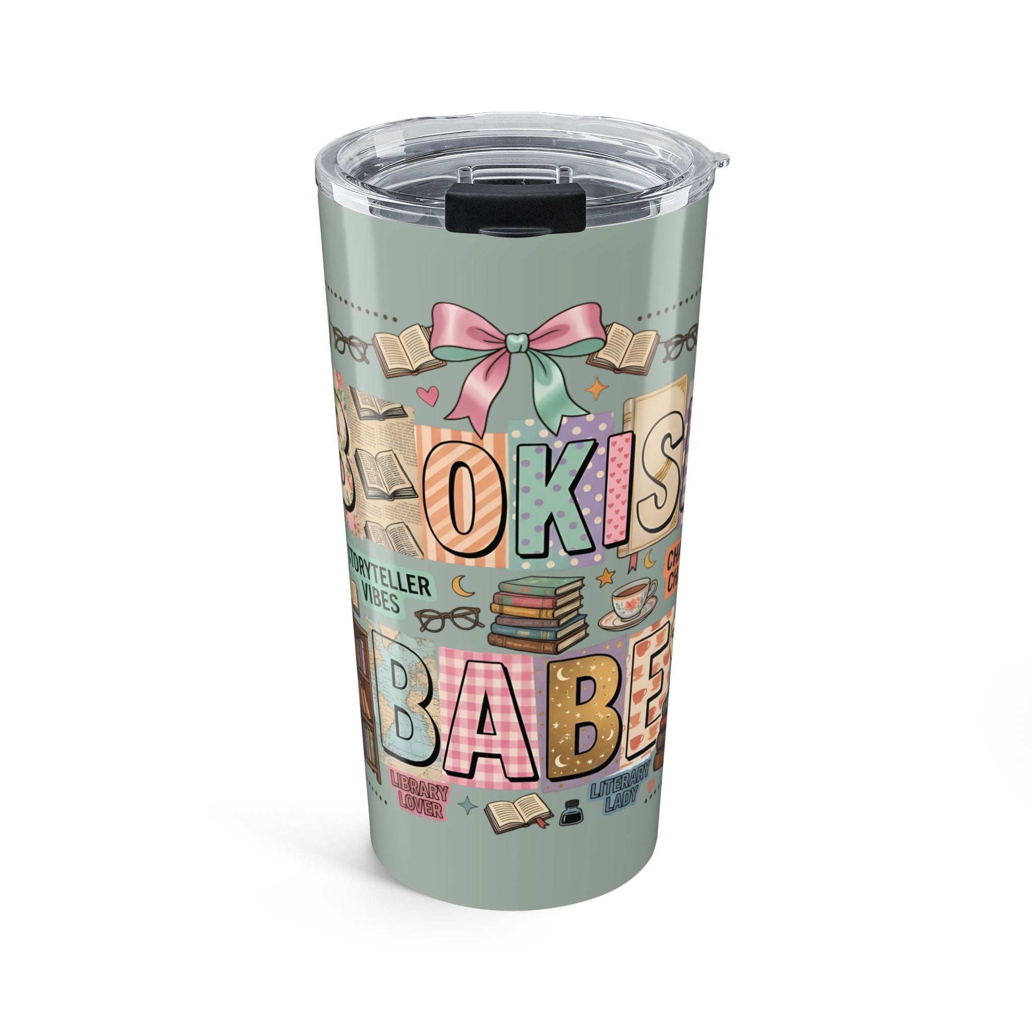Bookish Babe 20oz Tumbler – Cute Reader Travel Mug