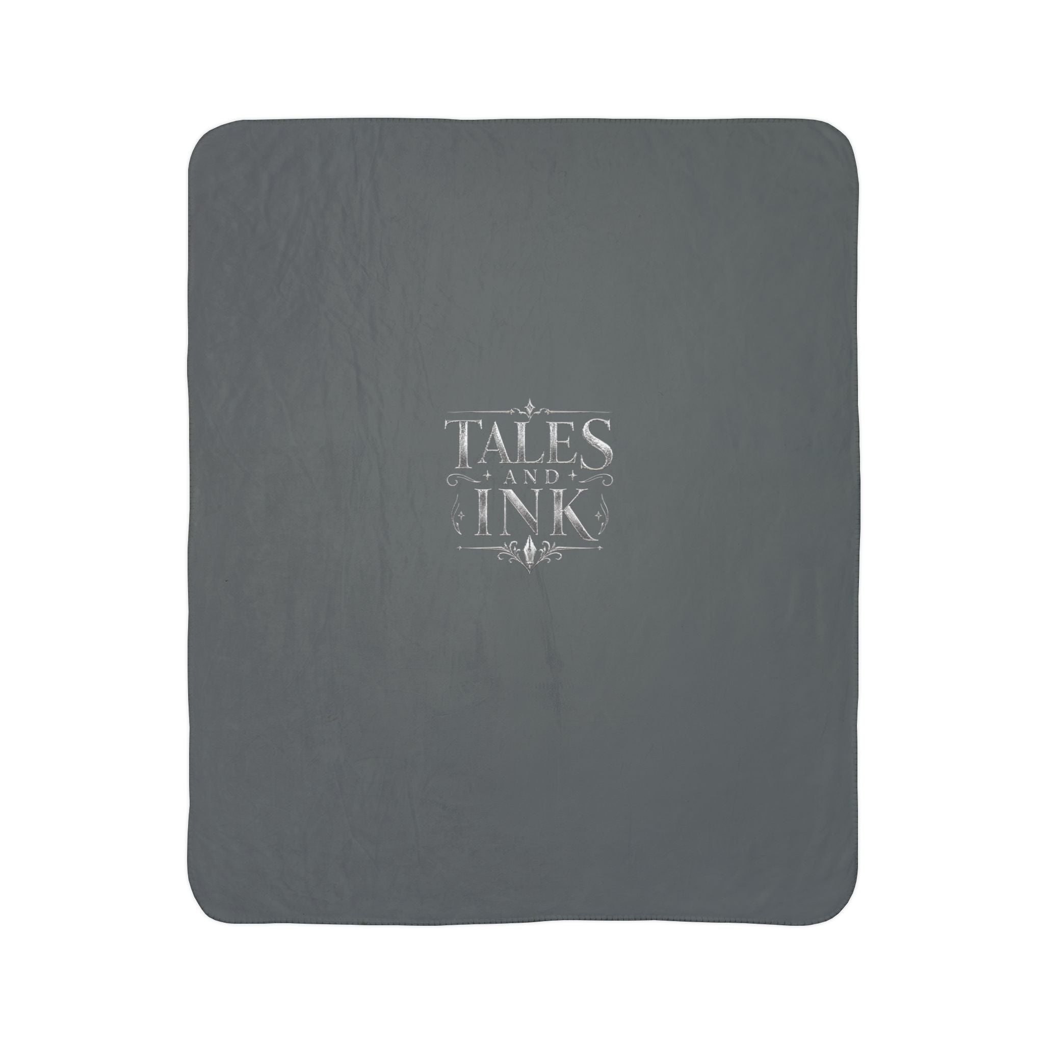 Sherpa Blanket — 'Tales & Ink' Cozy Fleece Throw
