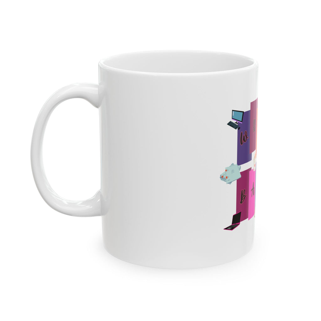Writer Babe Ceramic Mug — Cute Colorful Writing-themed Coffee Cup (11oz & 15oz)