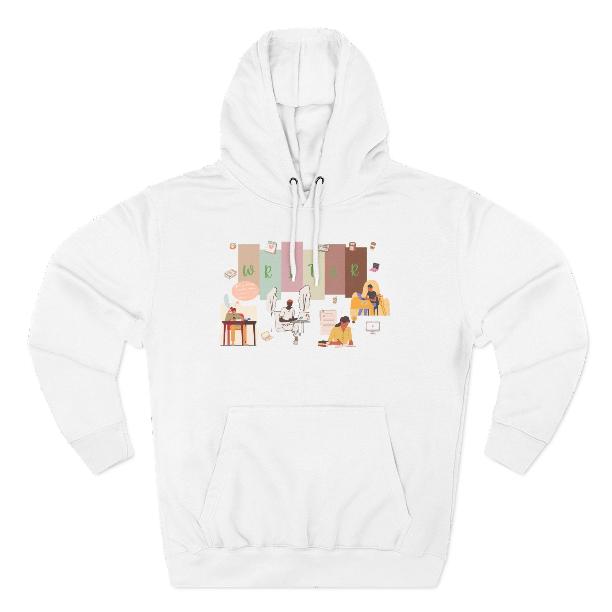 Writer Hoodie — Cozy Typewriter & Notebook Literary Sweatshirt