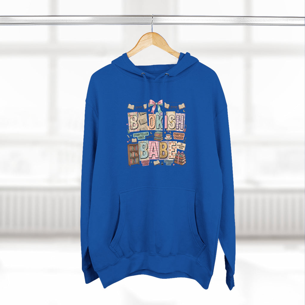 Bookish Babe Hoodie — Bohemian Vintage Collage Graphic Fleece Pullover