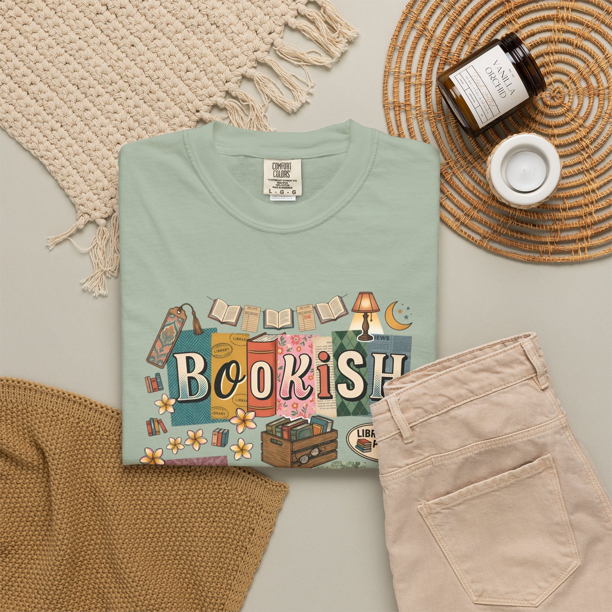 Bookish Babe T-Shirt — Cute Vintage Reading Graphic Tee for Book Lovers