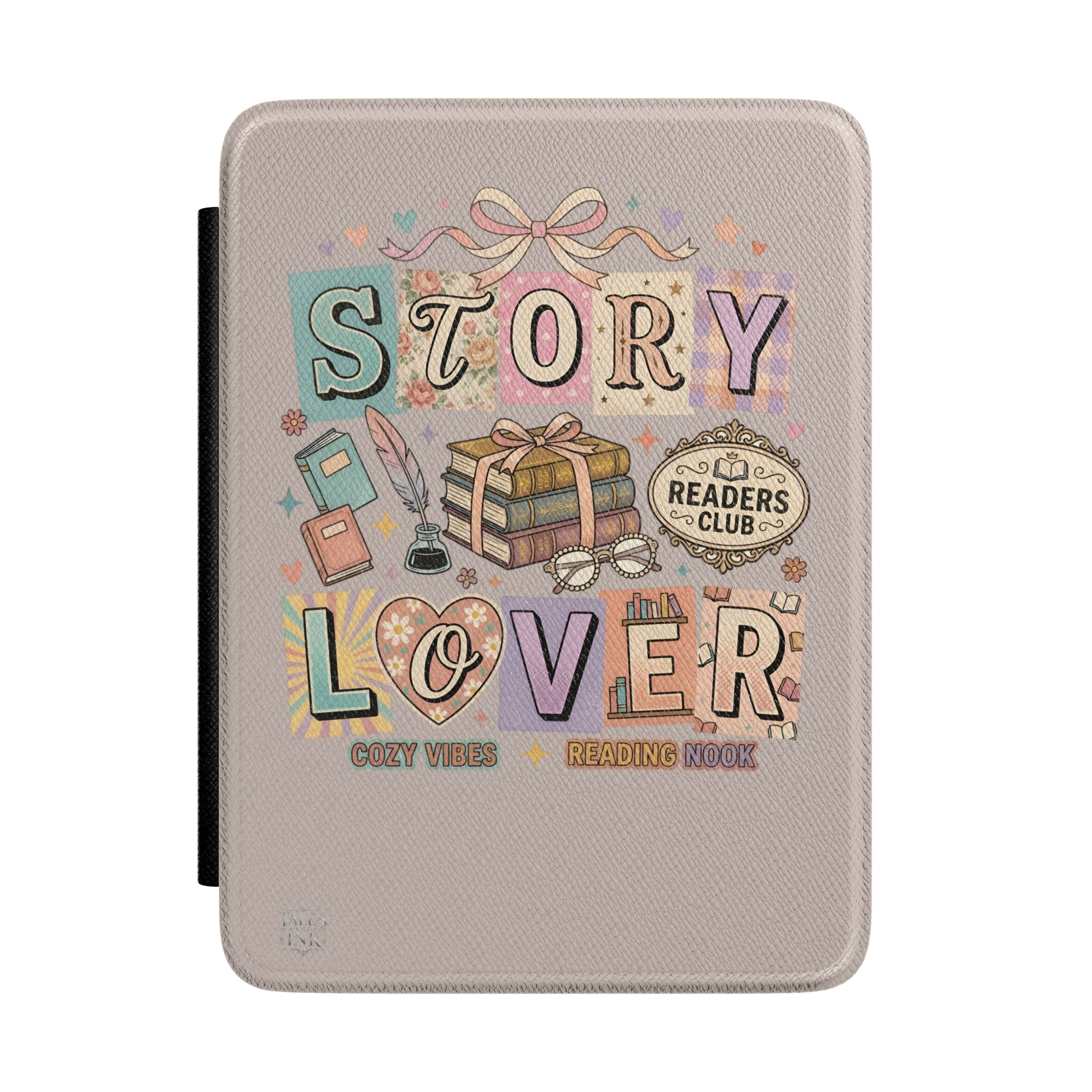 Story Lover Kindle Case – Cute Pastel Readers Club E-Reader Cover