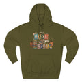 Book Girl Hoodie — Cozy Reading Lovers Pullover with Stacks & Armchair Illustration