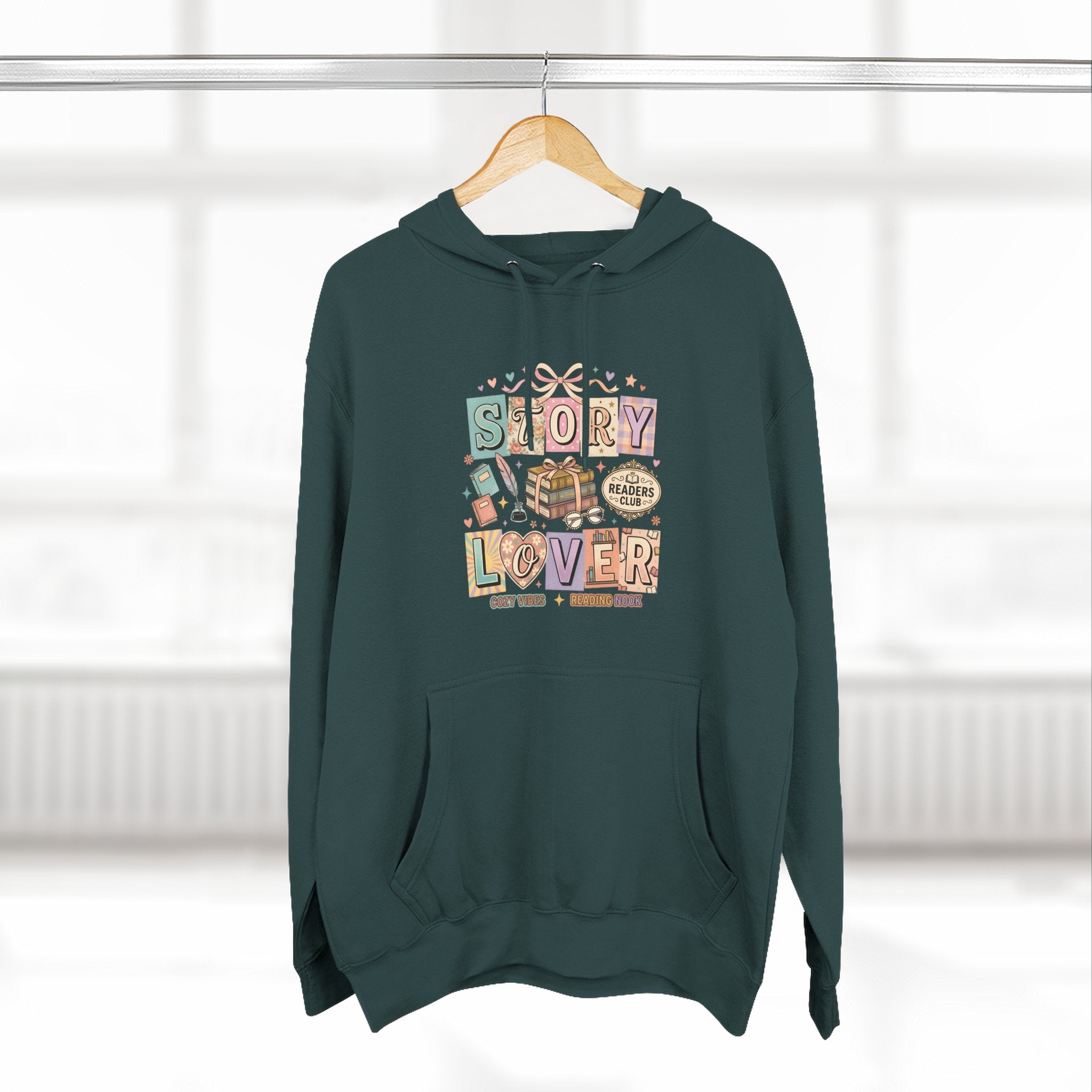 Story Lover Hoodie — Vintage Book Lover Graphic Pullover