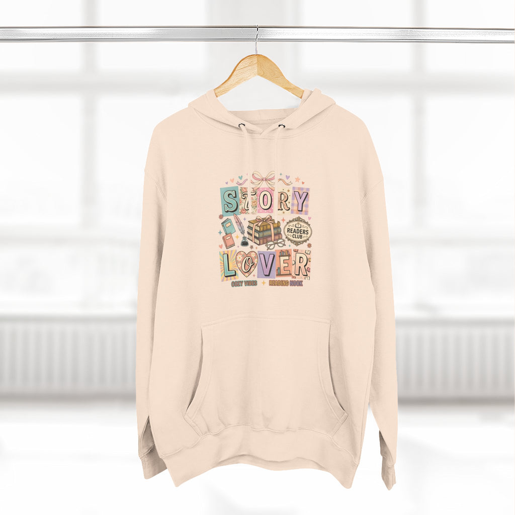 Story Lover Hoodie — Vintage Book Lover Graphic Pullover