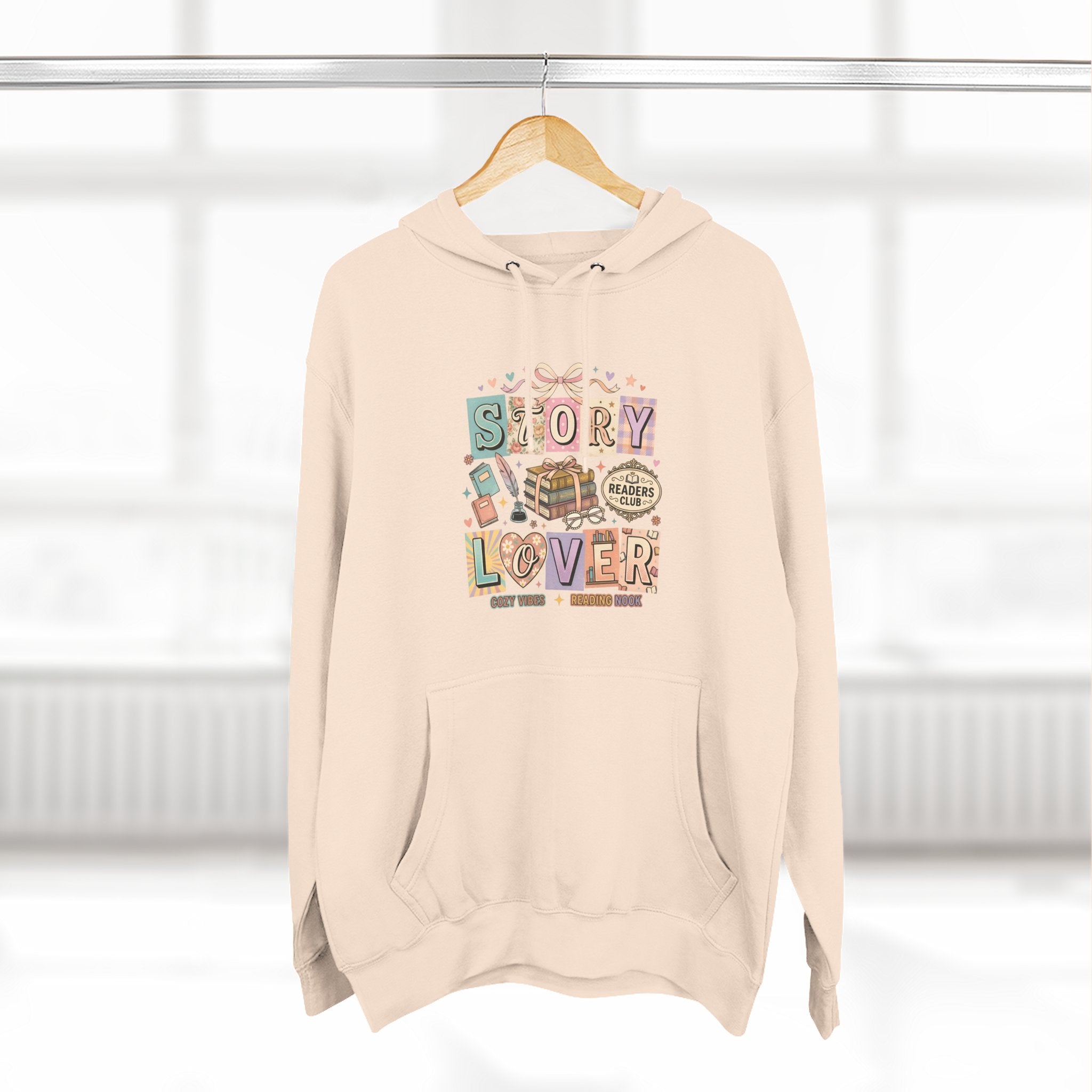 Story Lover Hoodie — Vintage Book Lover Graphic Pullover