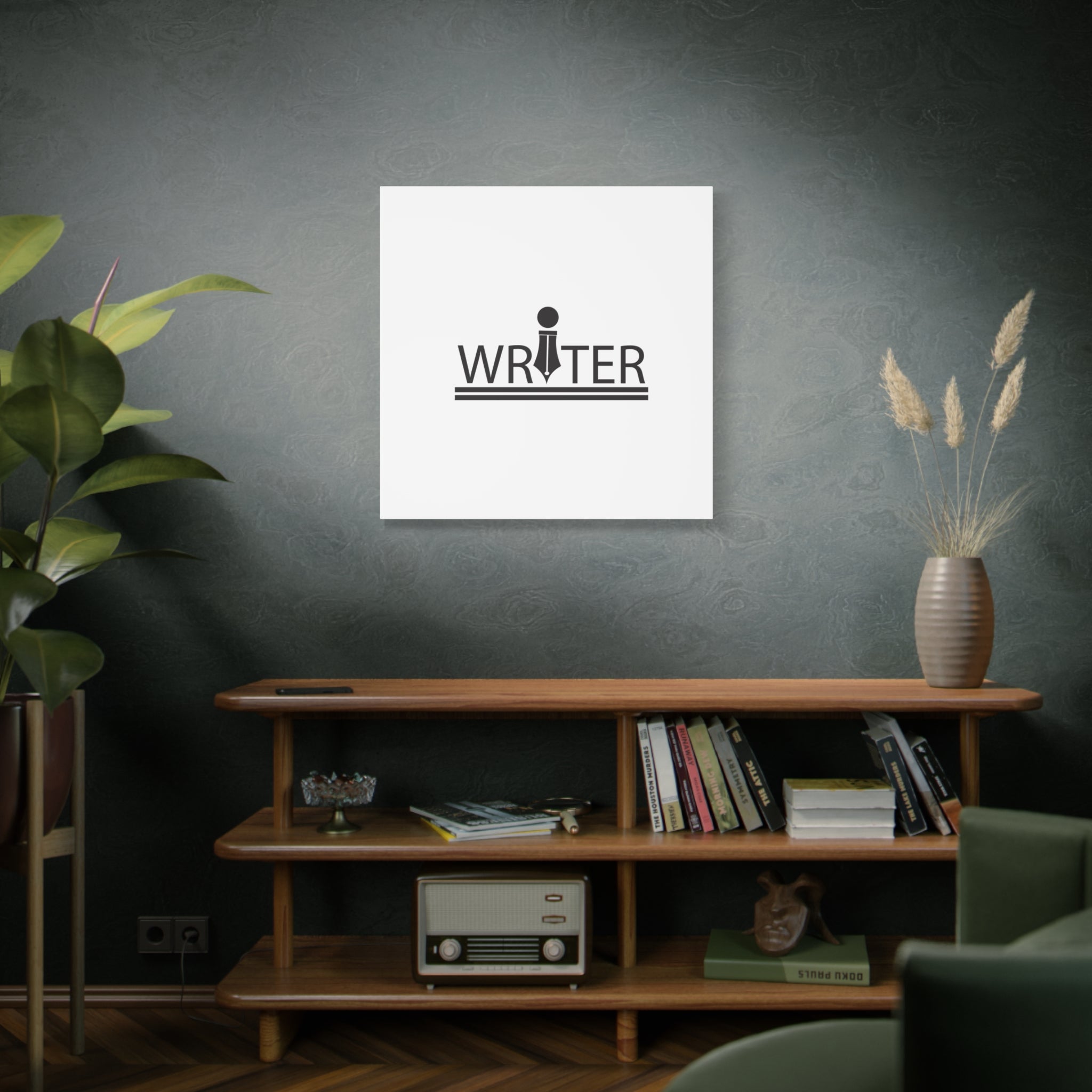 Writer Pen Logo Matte Canvas Wall Art — Stretched 1.25"