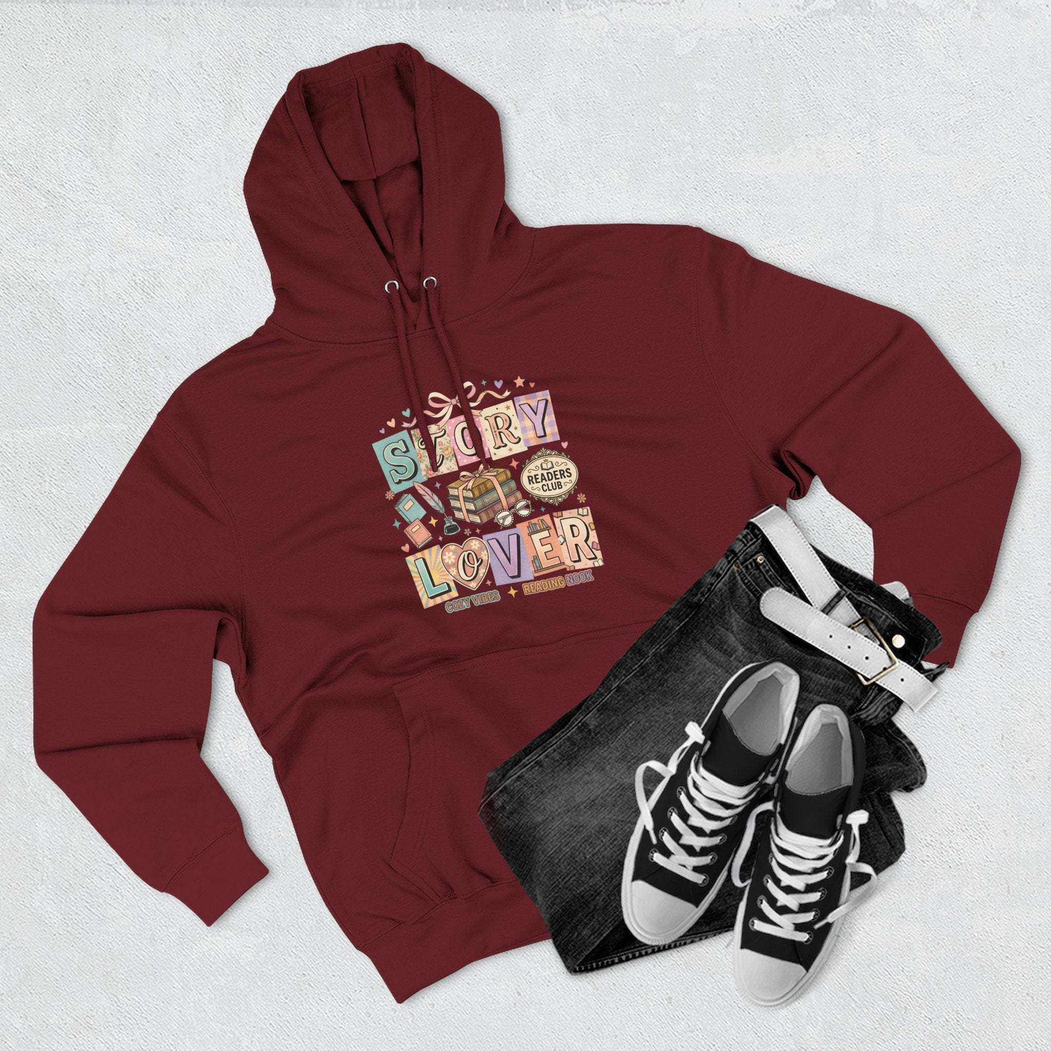 Story Lover Hoodie — Vintage Book Lover Graphic Pullover