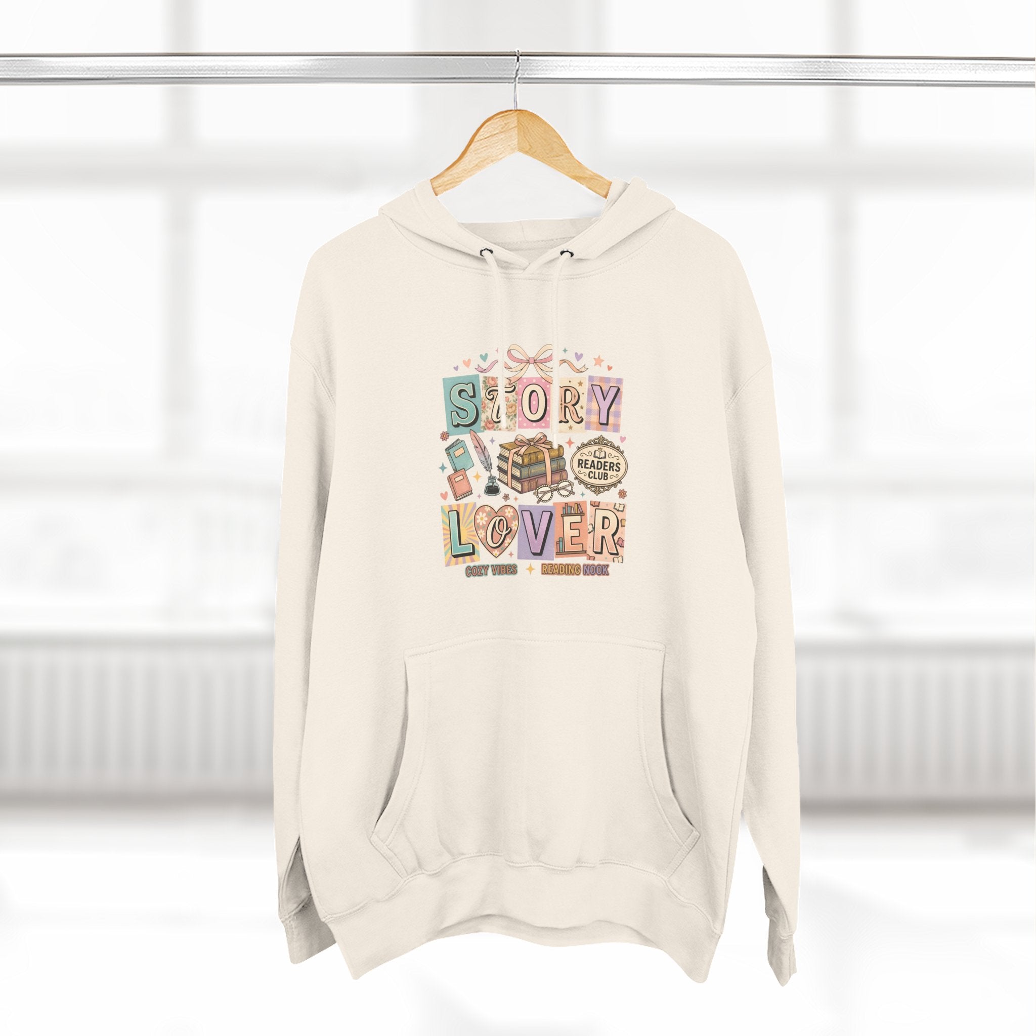 Story Lover Hoodie — Vintage Book Lover Graphic Pullover