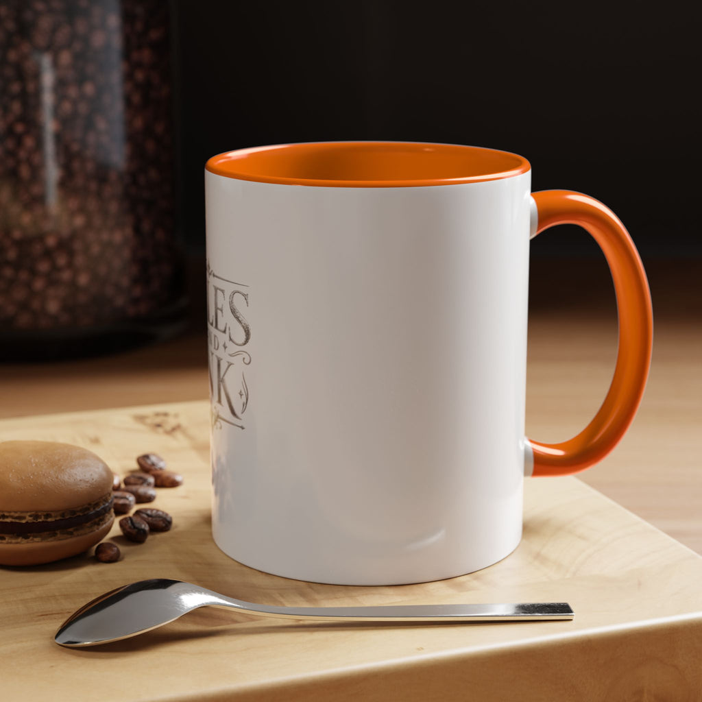 Tales & Ink Accent Coffee Mug — Literary Script 11/15oz