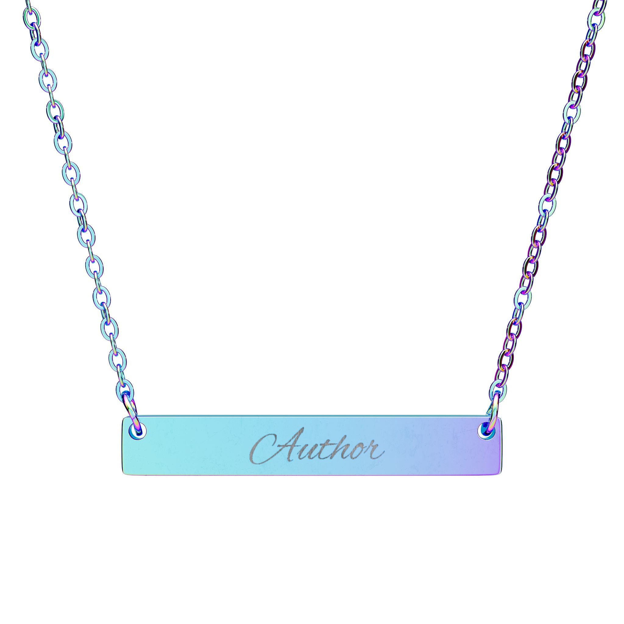 Author Horizontal Bar Necklace
