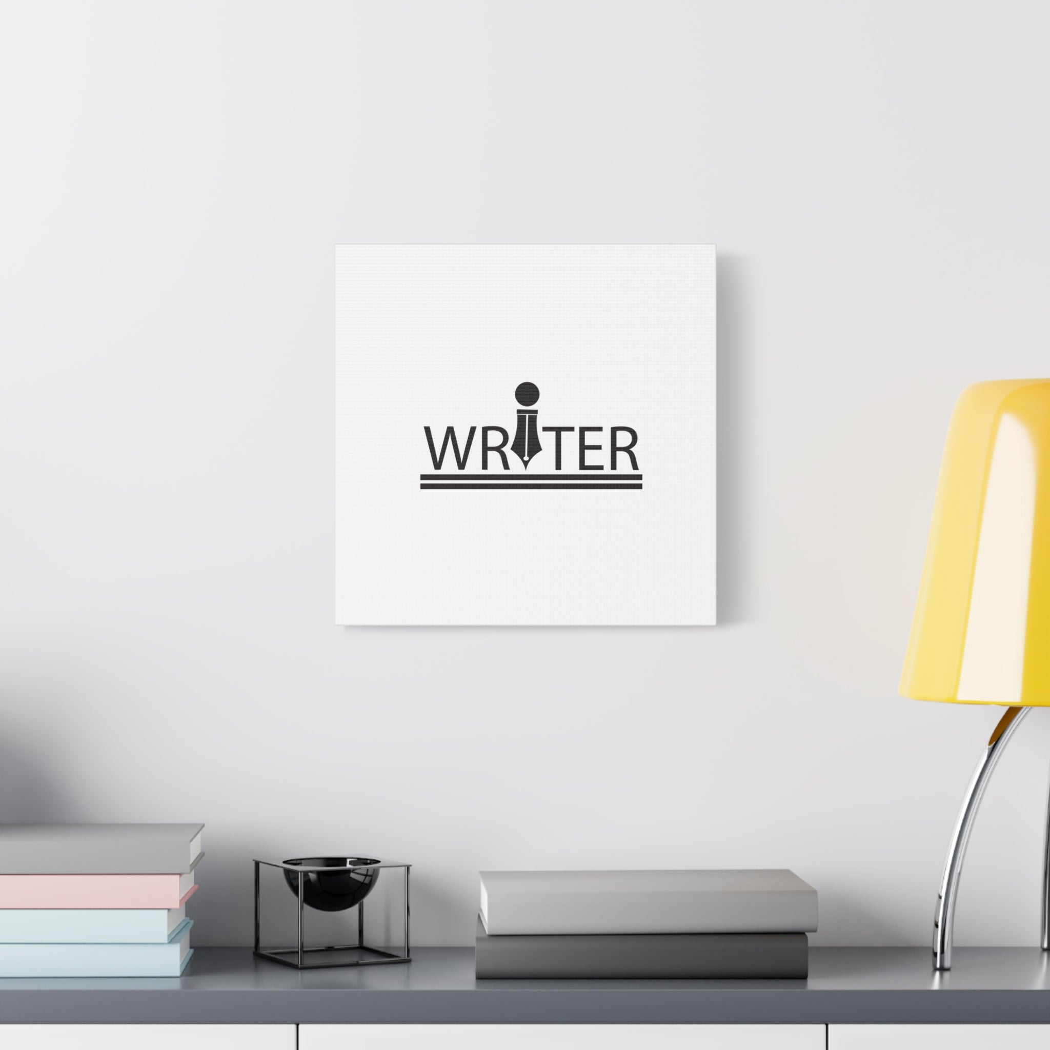 Writer Pen Logo Matte Canvas Wall Art — Stretched 1.25"