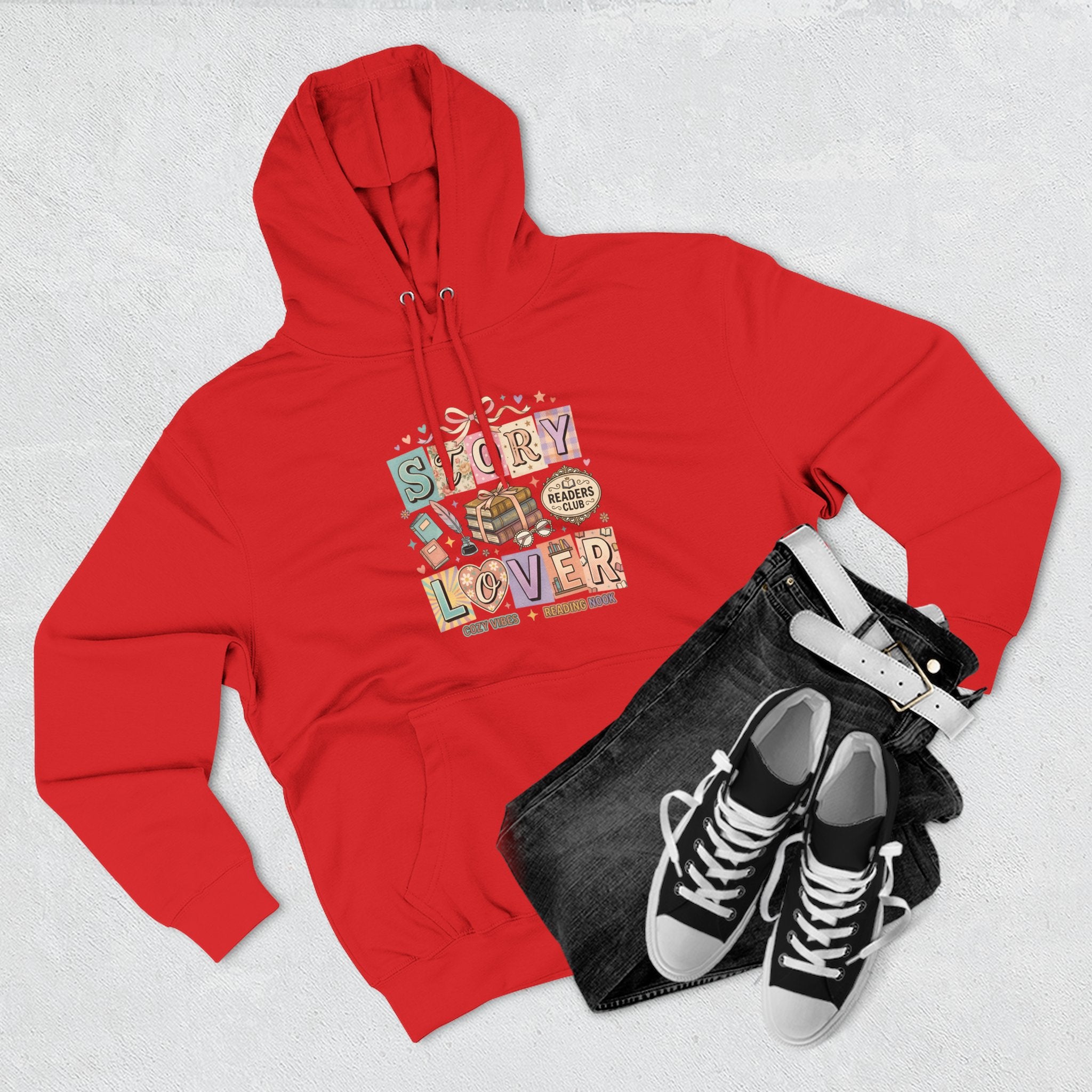 Story Lover Hoodie — Vintage Book Lover Graphic Pullover
