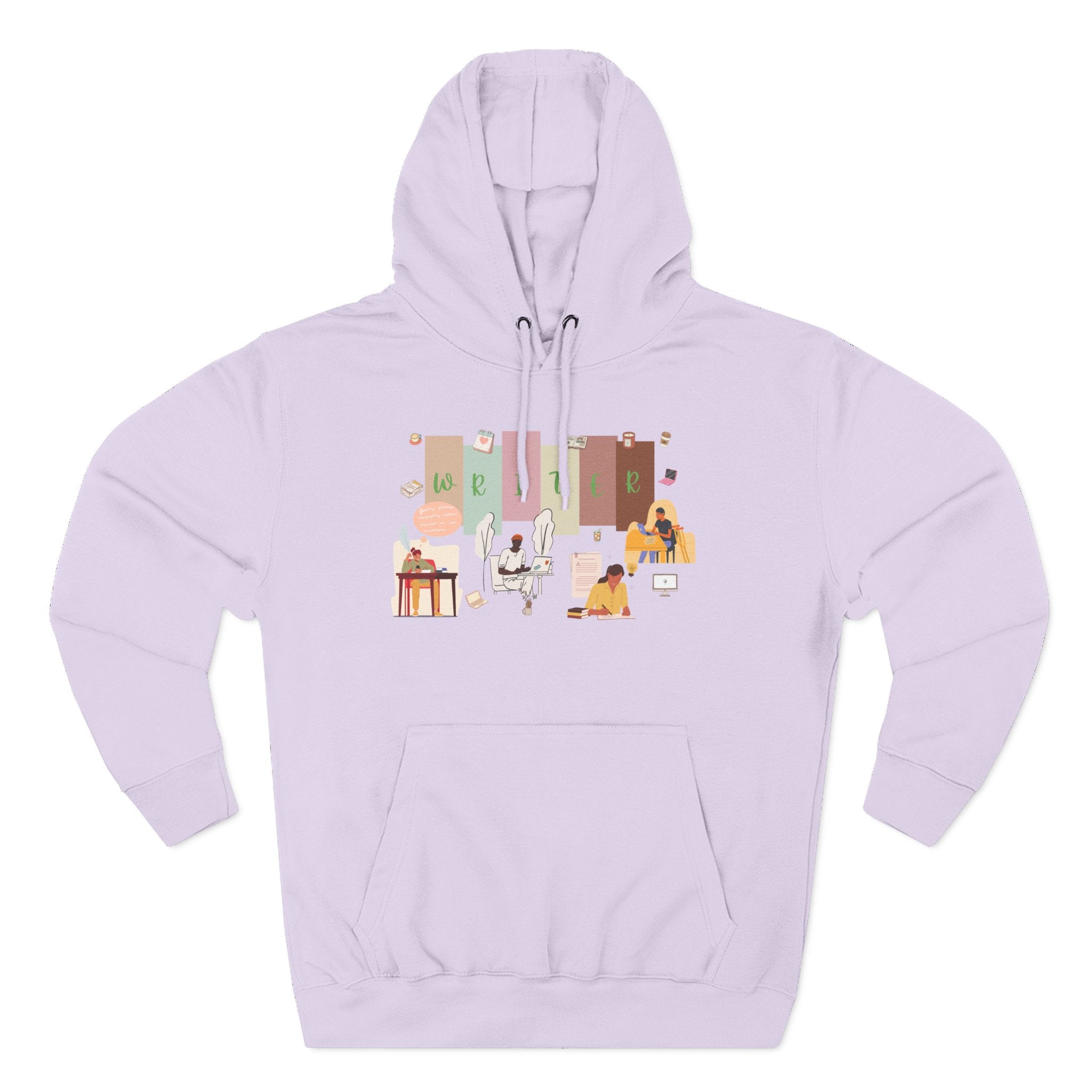 Writer Hoodie — Cozy Typewriter & Notebook Literary Sweatshirt