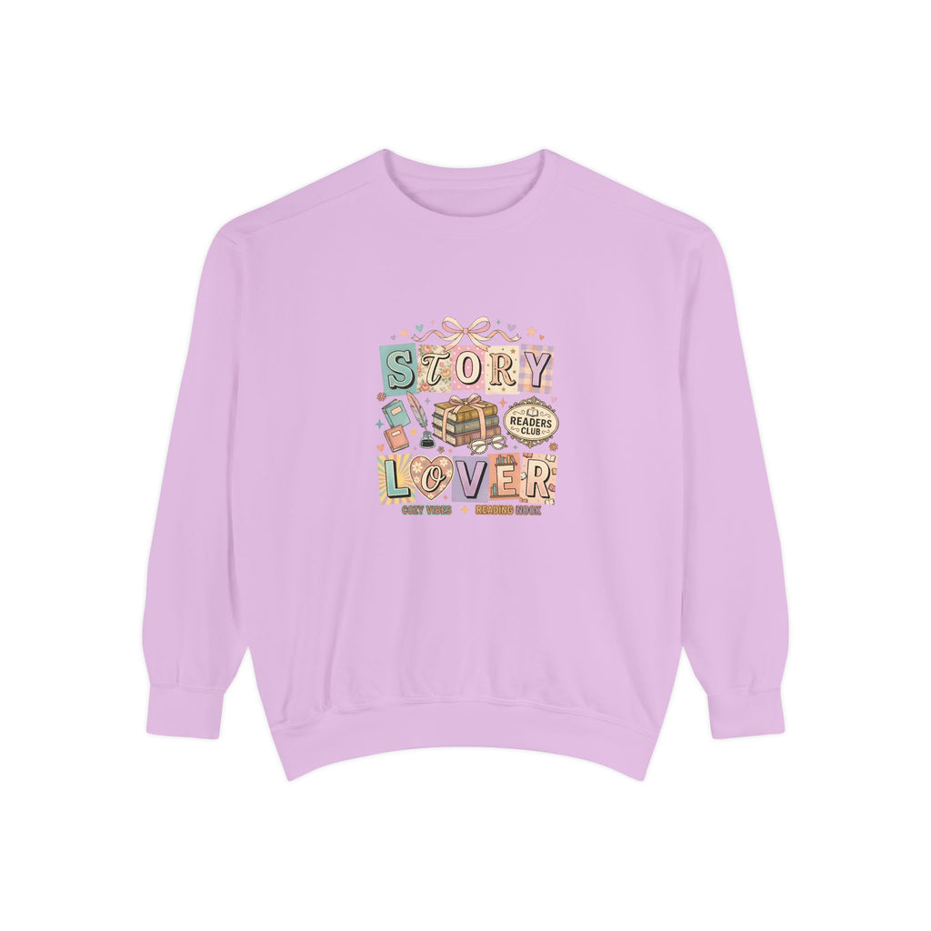 Story Lover Sweatshirt — Vintage Bookish Graphic Pullover for Readers